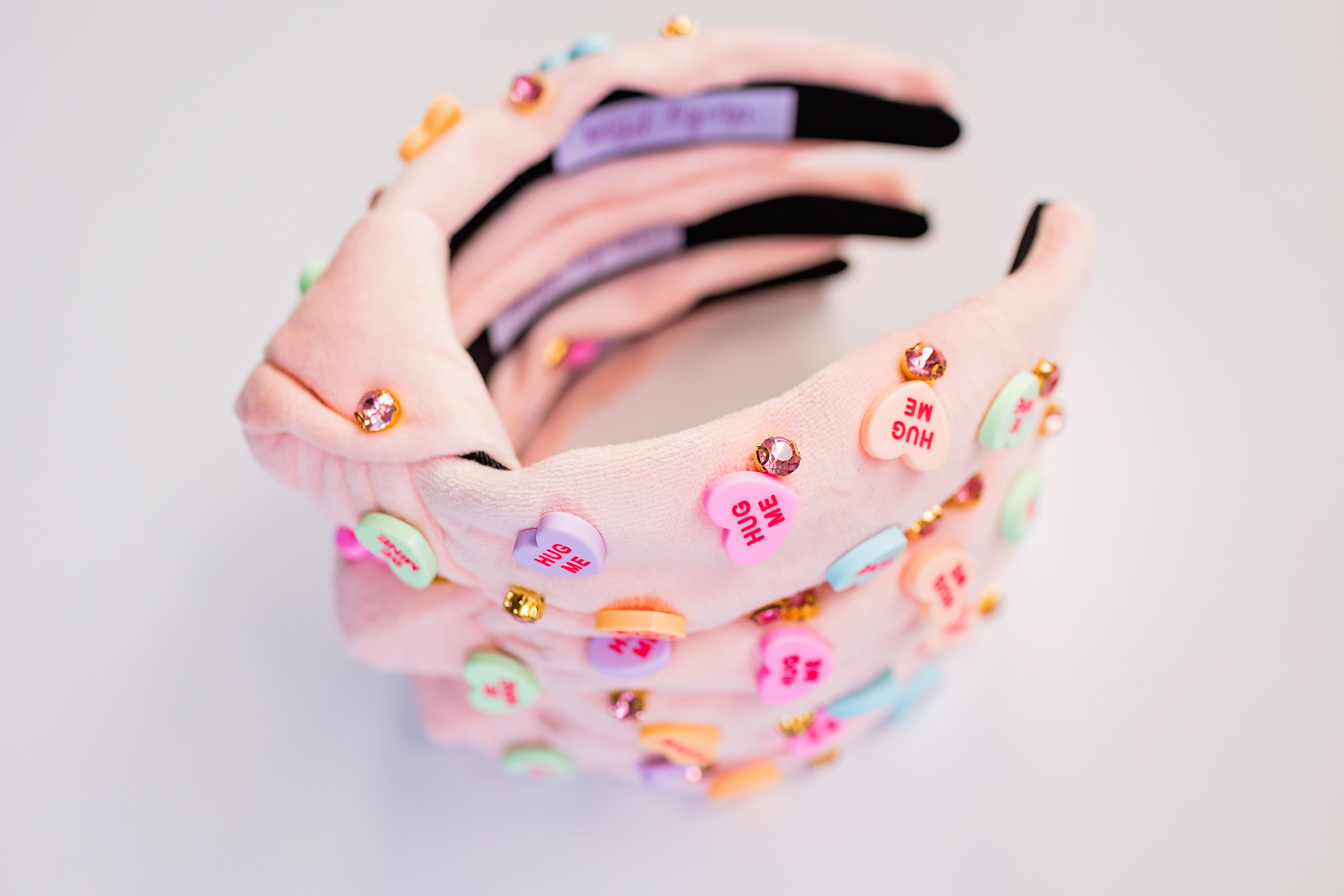 Beaded Headband - Candy Hearts