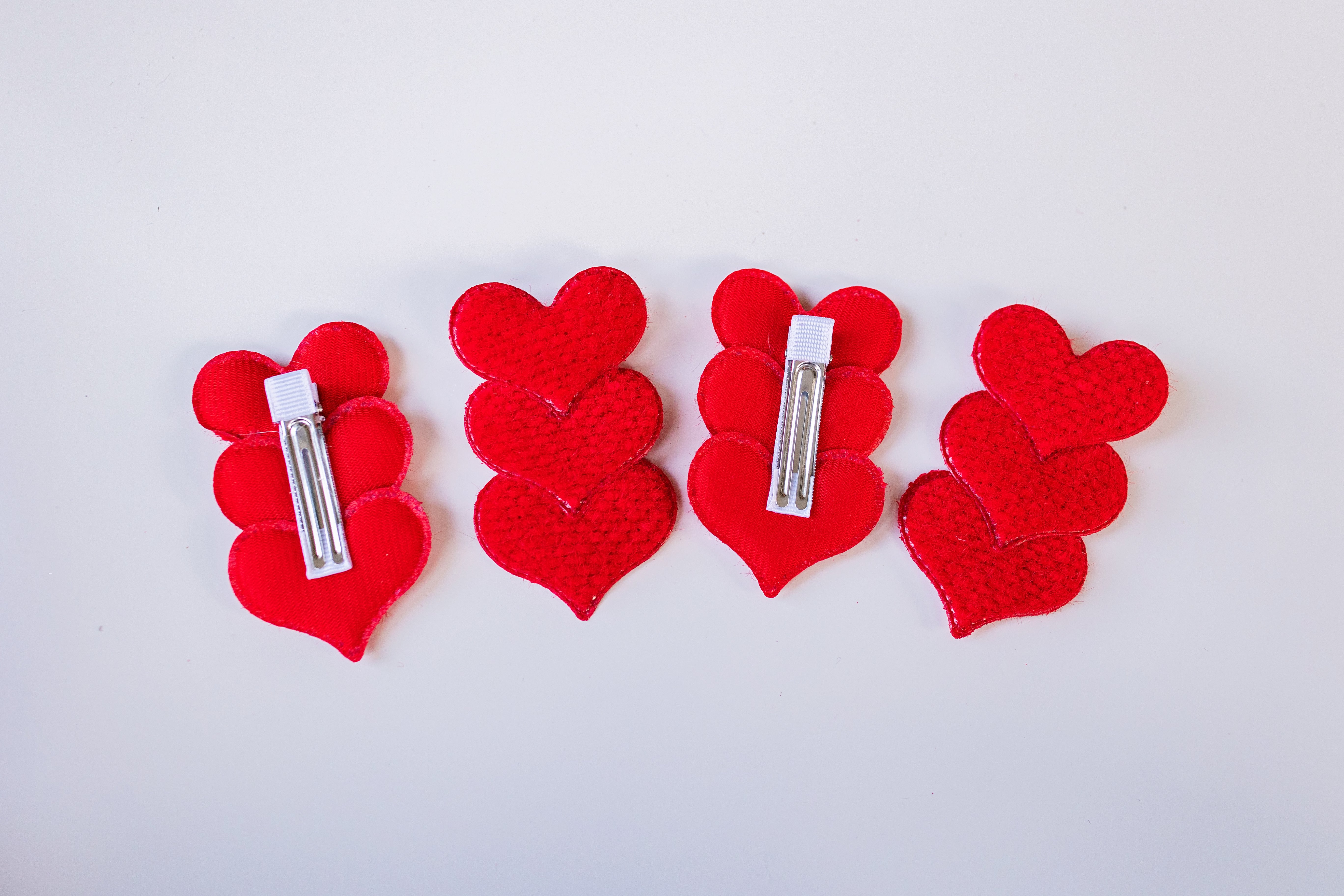 Hearts-a-Flutter Hair Clip Set