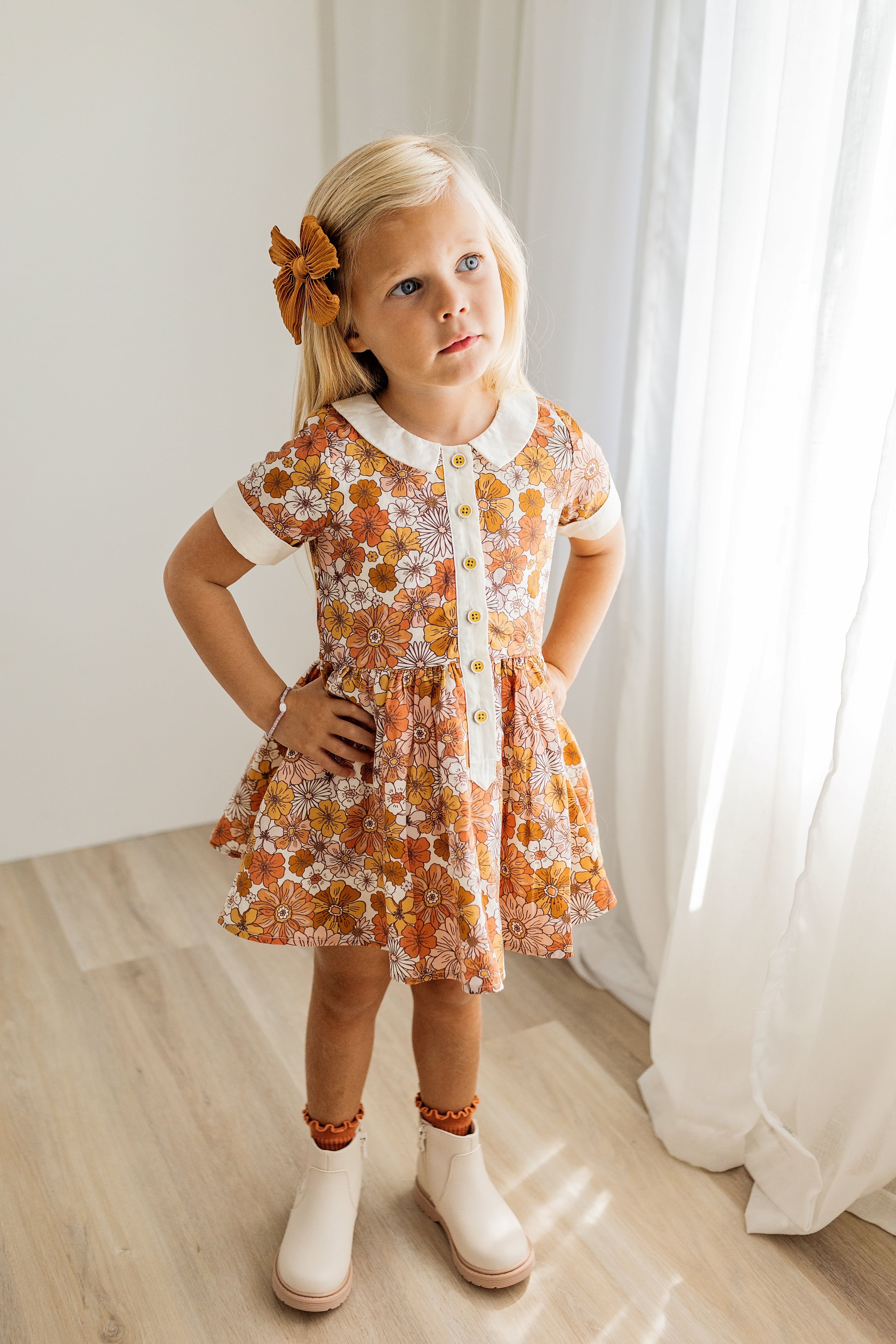 Ruby Mae Dress - Retro Blooms