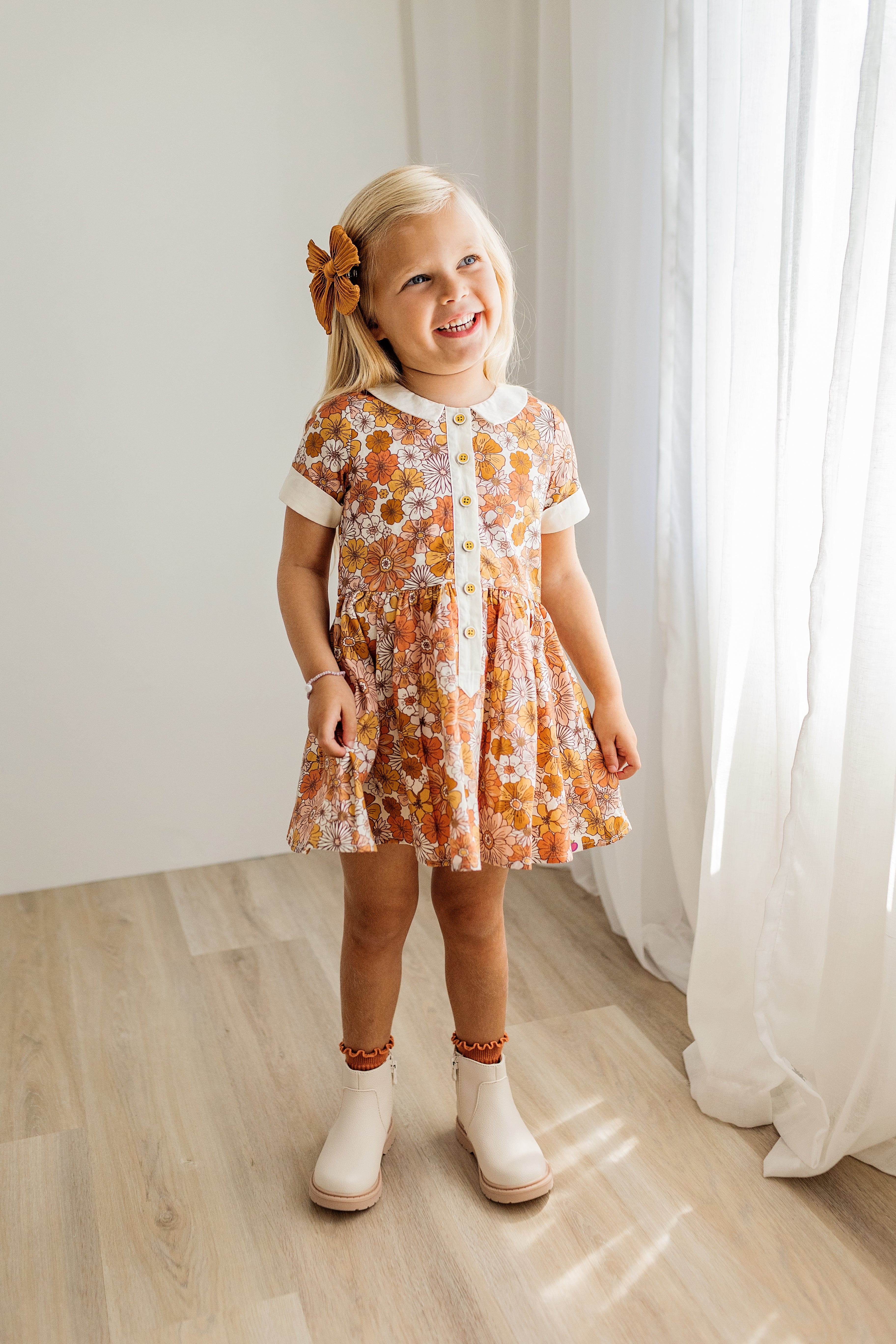 Ruby Mae Dress - Retro Blooms