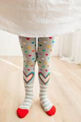 Striped Heart Tights