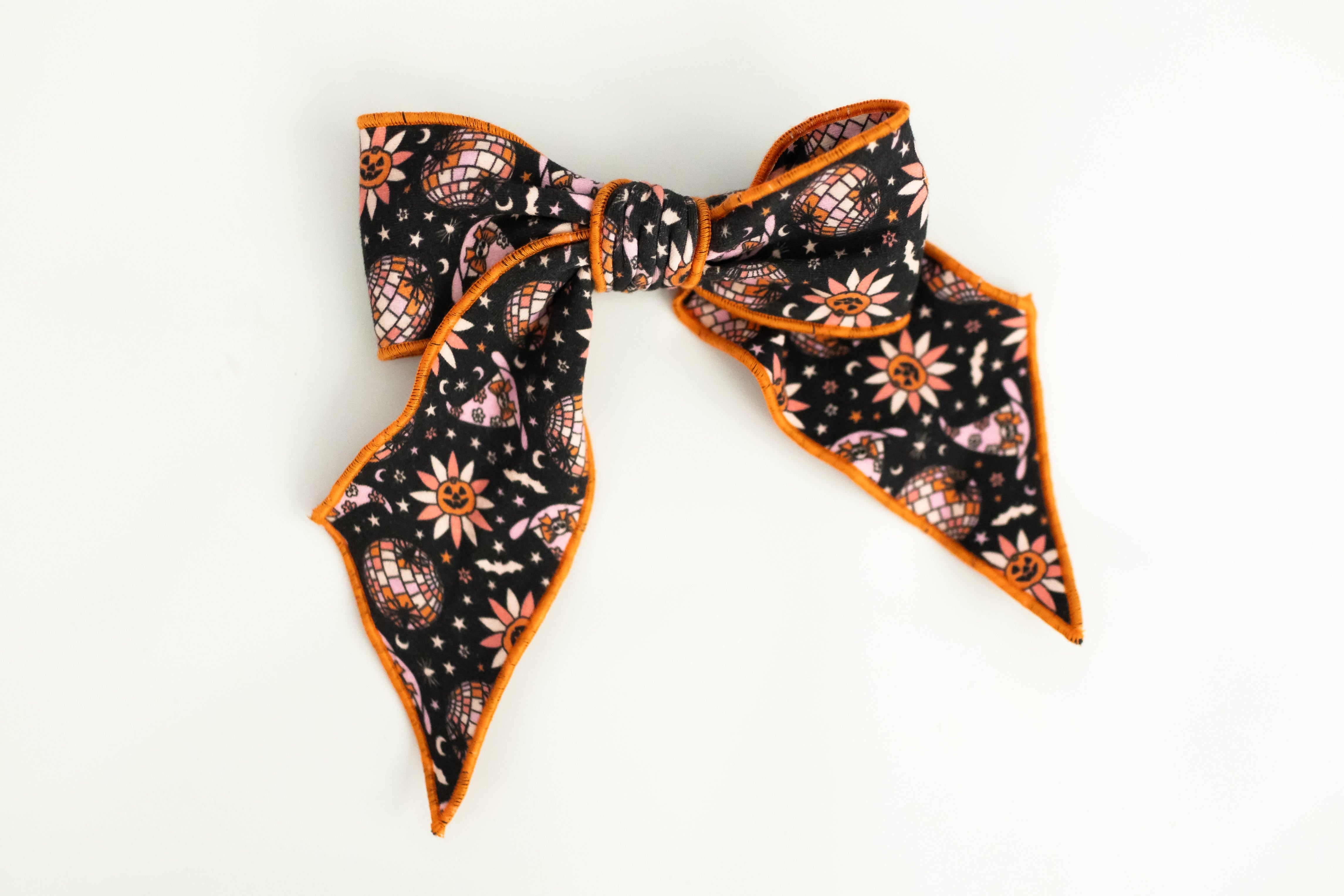 Oversized Hair Clip - Mystical Pumpkin Disco Delight