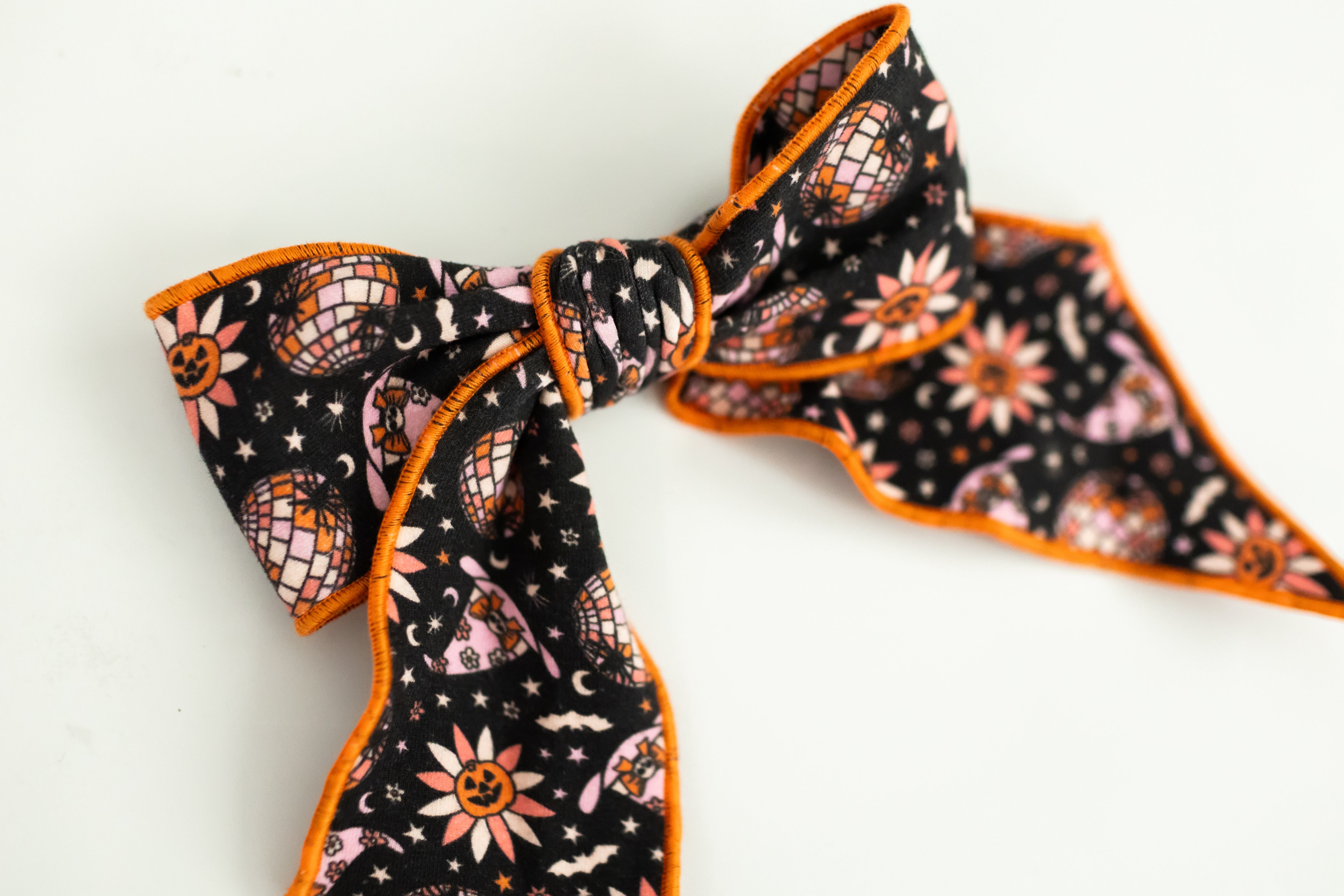 Oversized Hair Clip - Mystical Pumpkin Disco Delight