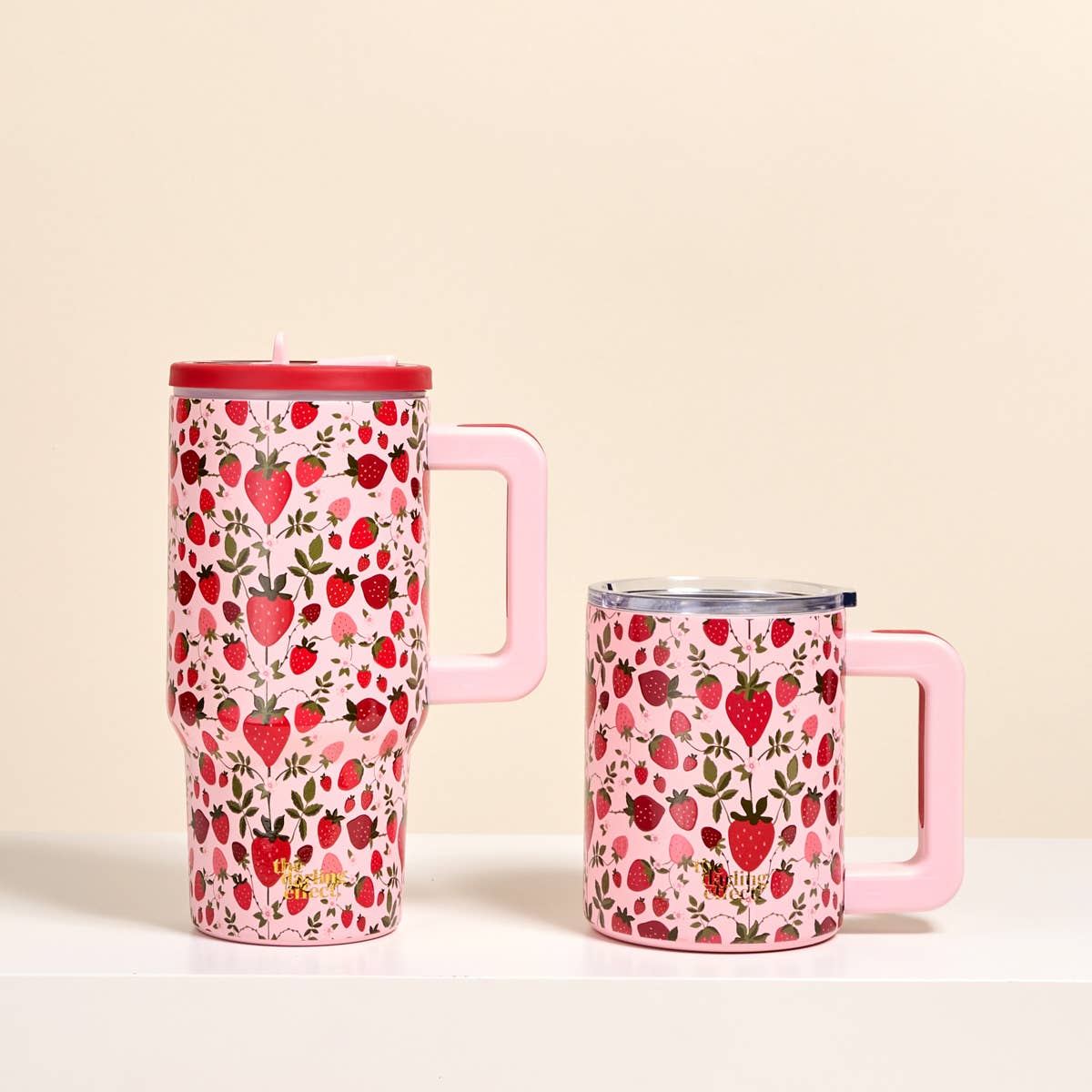 20 oz Lifestyle Flip Straw Tumbler-Strawberry Fields