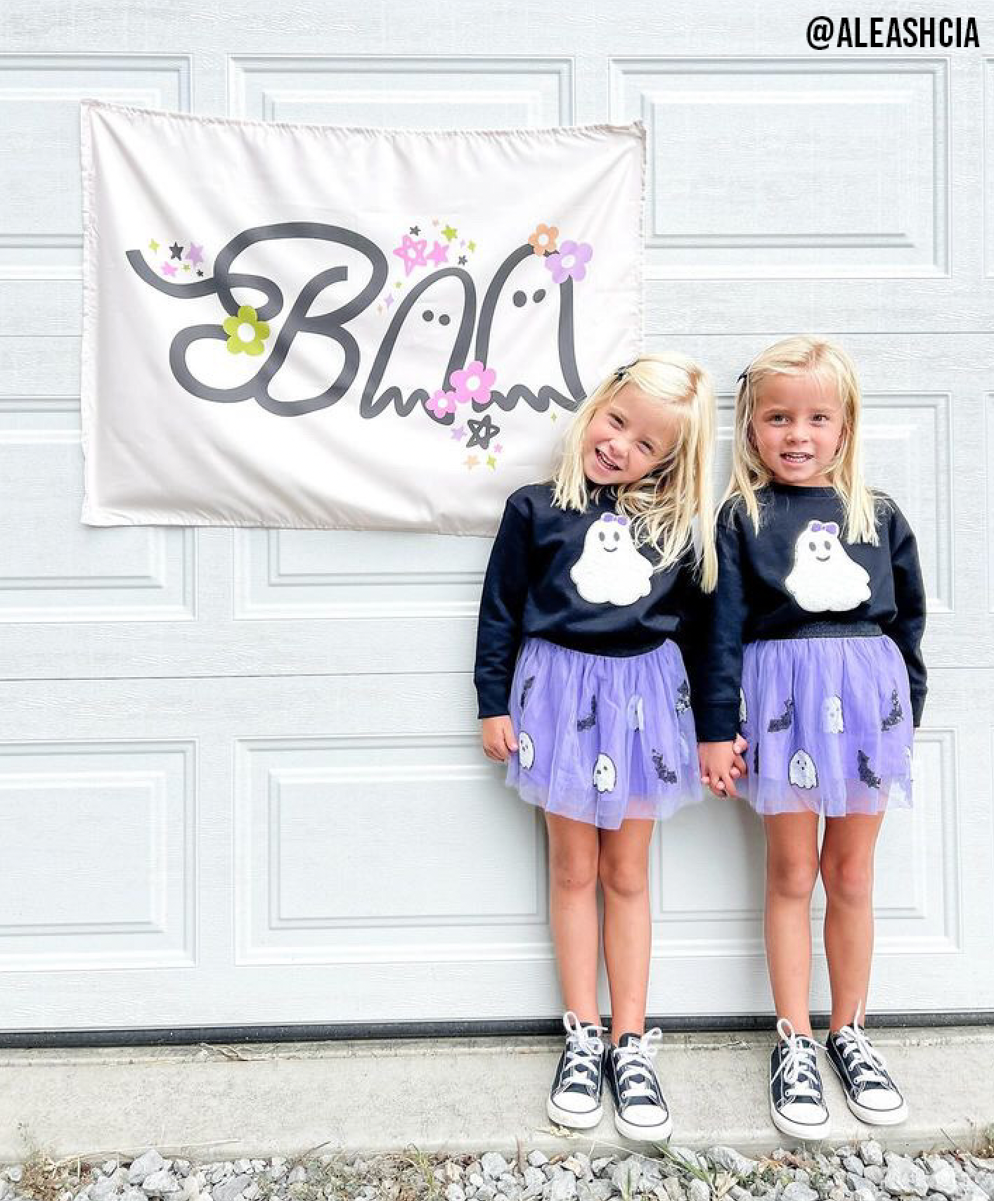 Boho Floral Boo Banner 36 X 26"