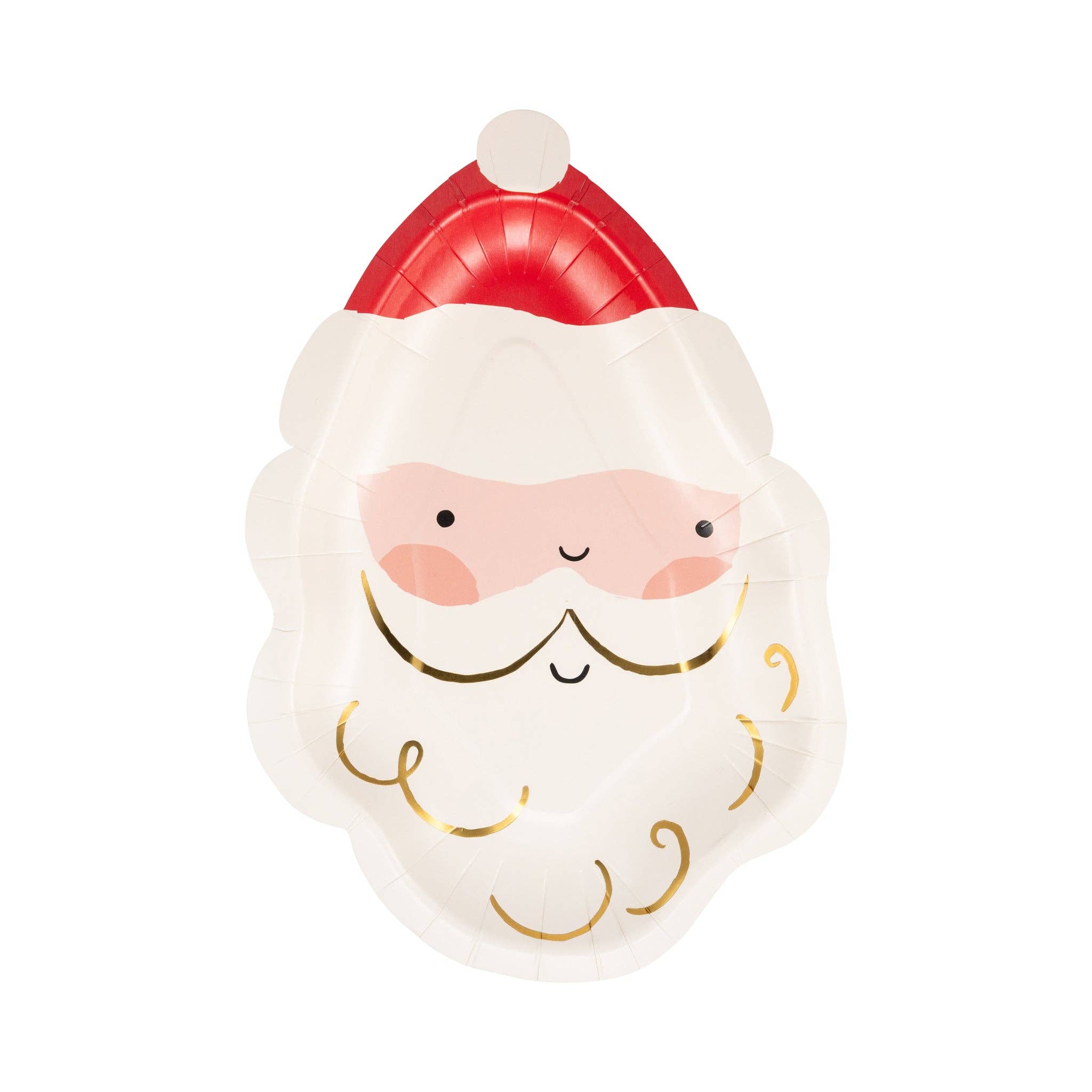 Santa Shaped Plate - 8 PK