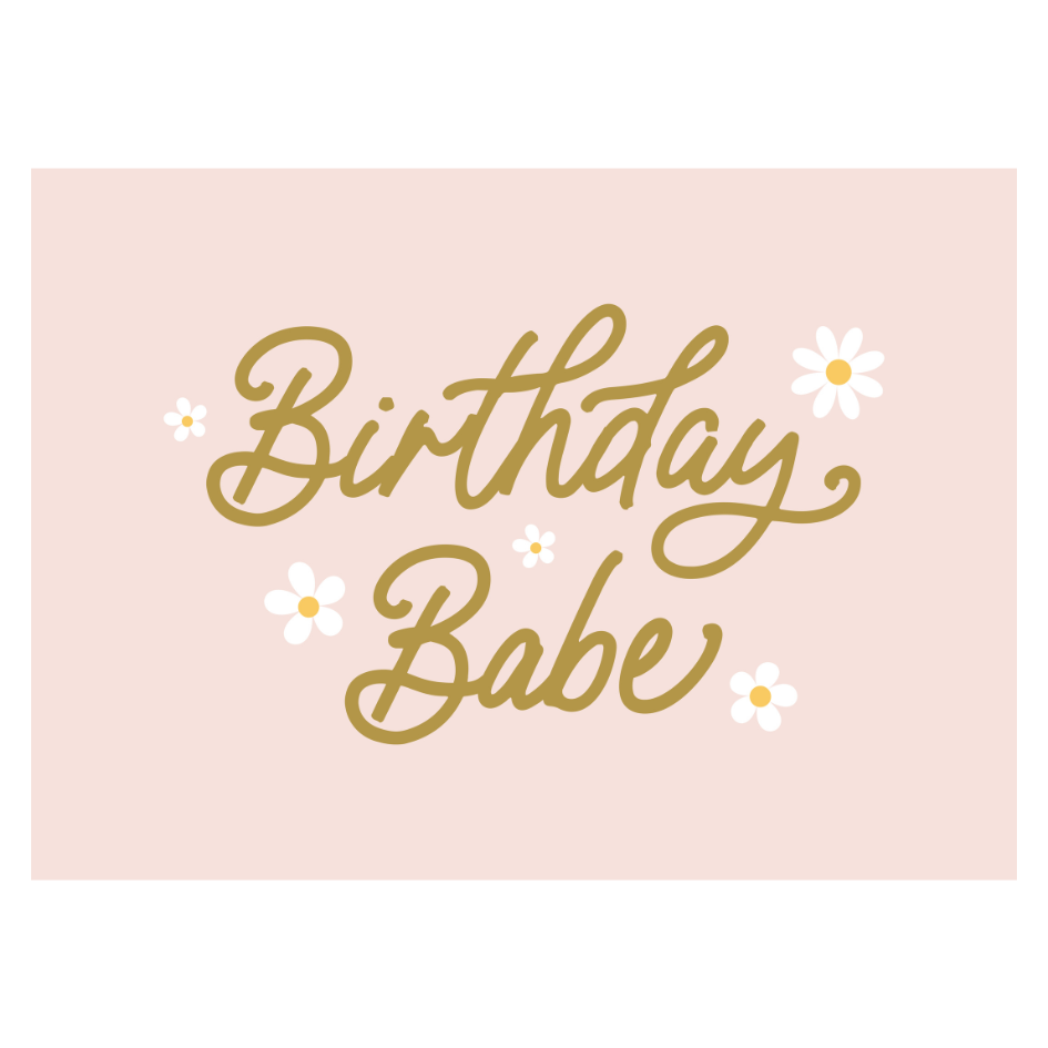 Birthday Babe Banner 36"X26"