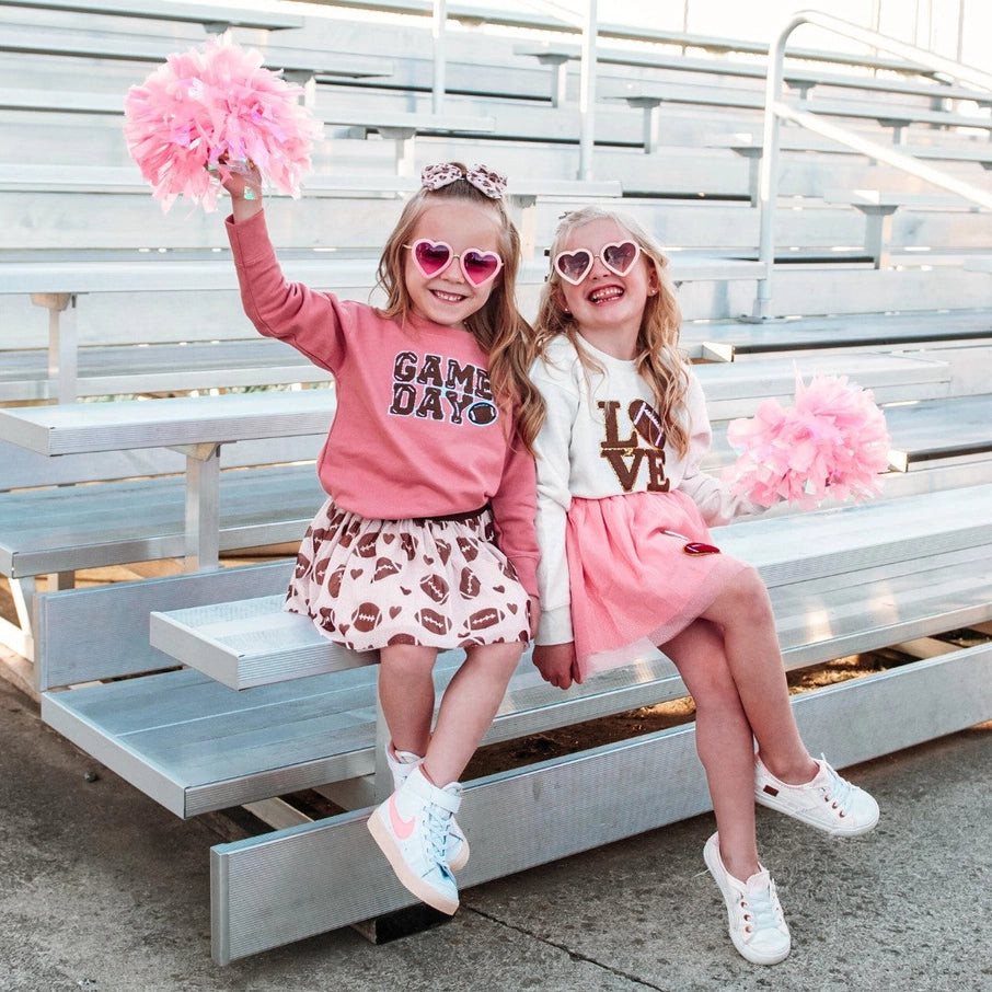 Sweet Wink Sweater - Football Love Patch