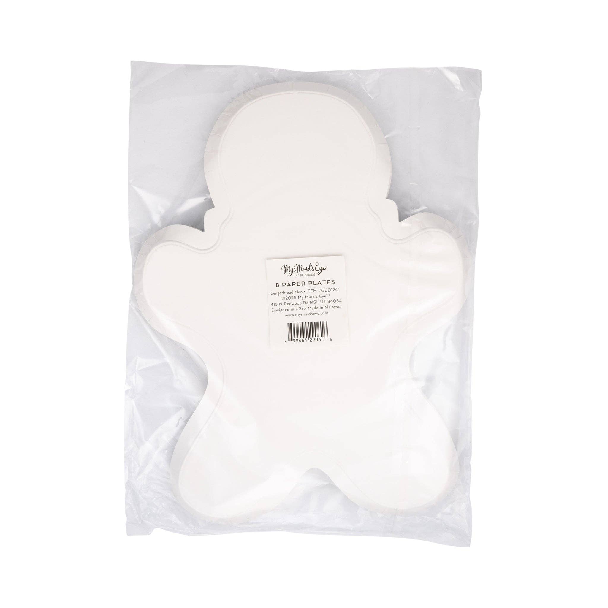 Gingerbread Man Plate - 8 PK