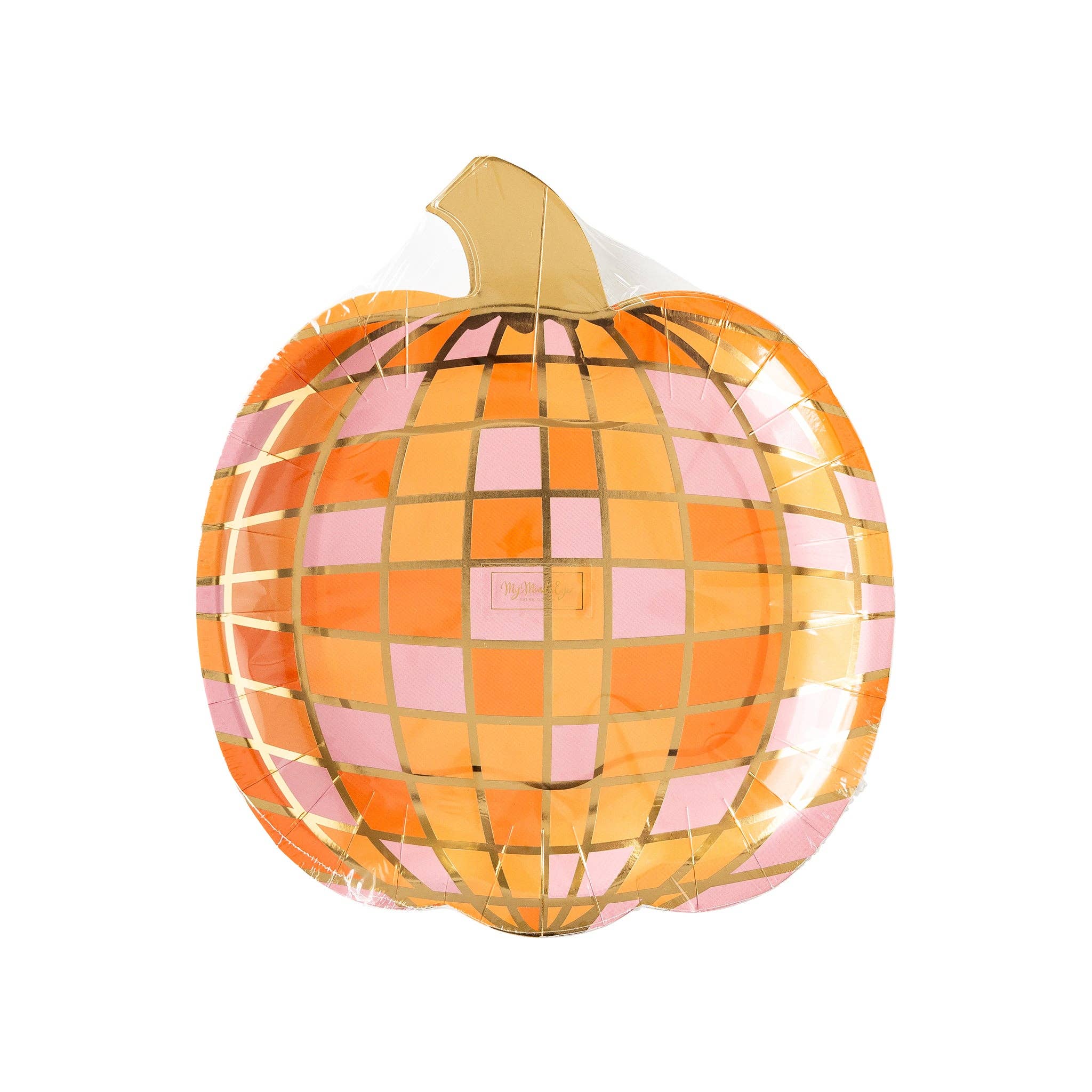 Disco Pumpkin Plate - 8 PK