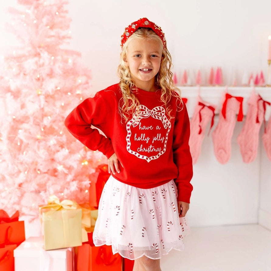 Sweet Wink Tutu - Candy Cane Scalloped