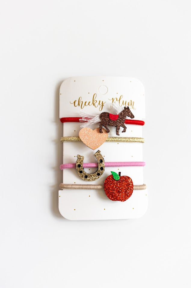 Horses and Hearts Ponytail Holders