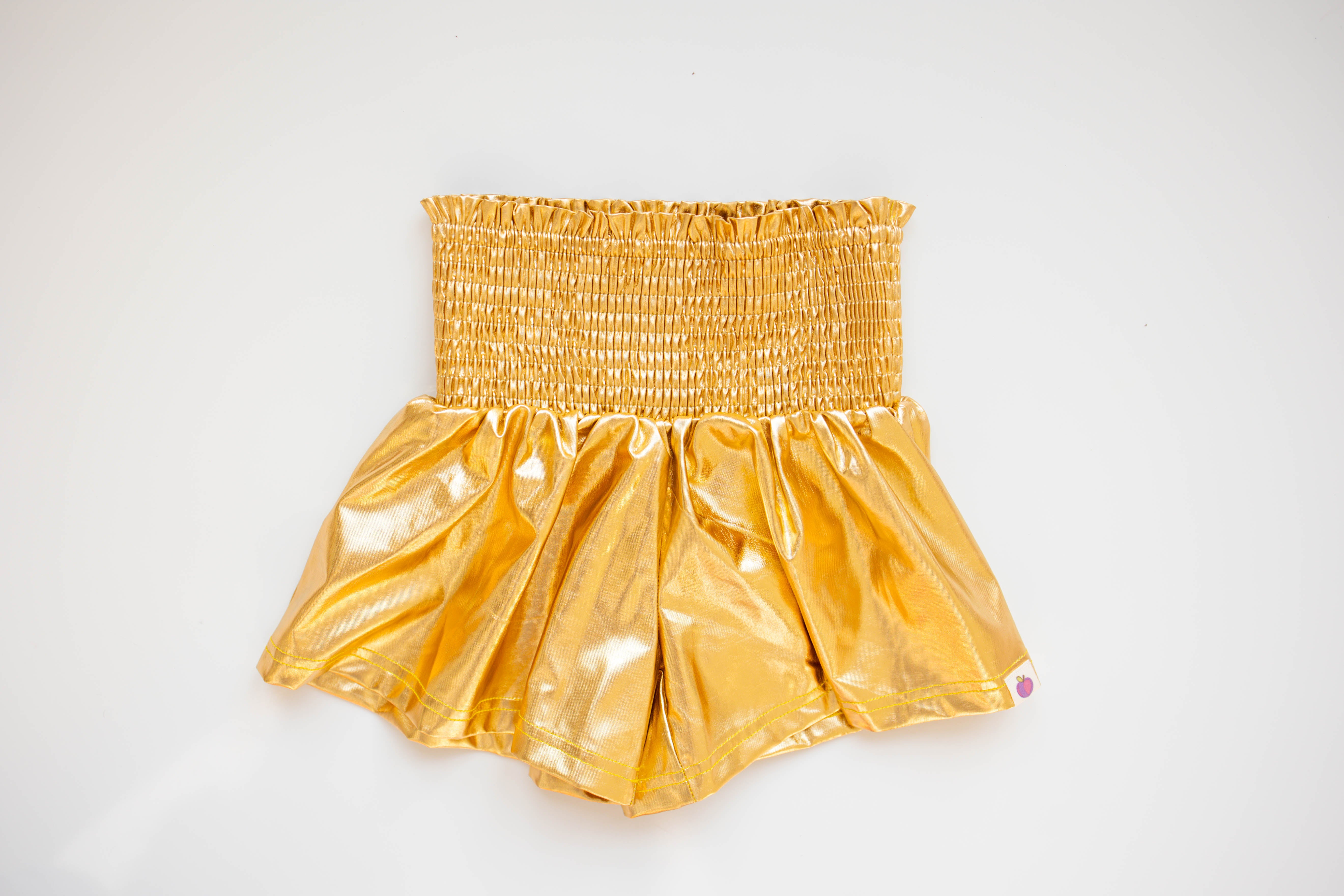 Flowy Metallic Shorts - Golden Glow