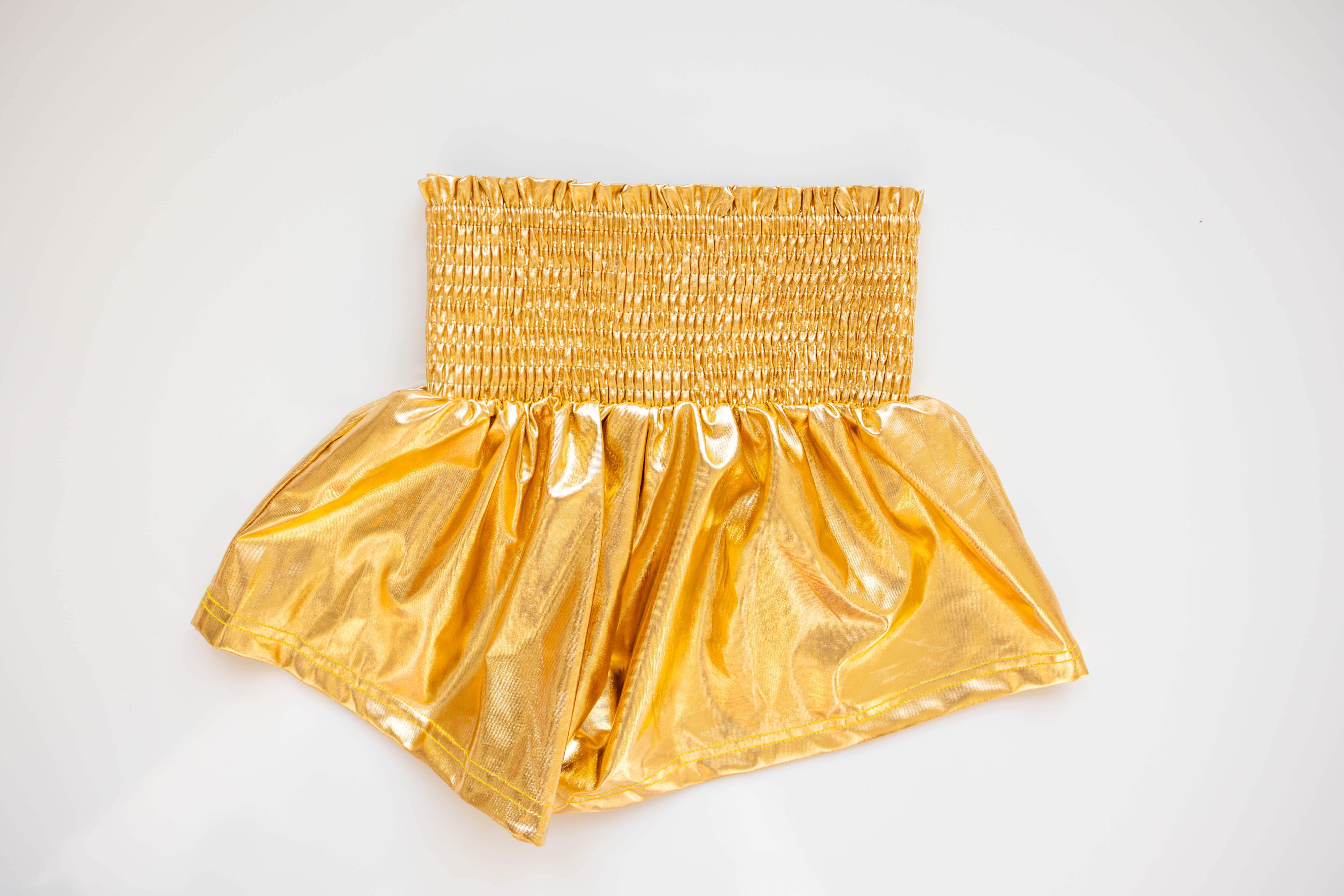 Flowy Metallic Shorts - Golden Glow