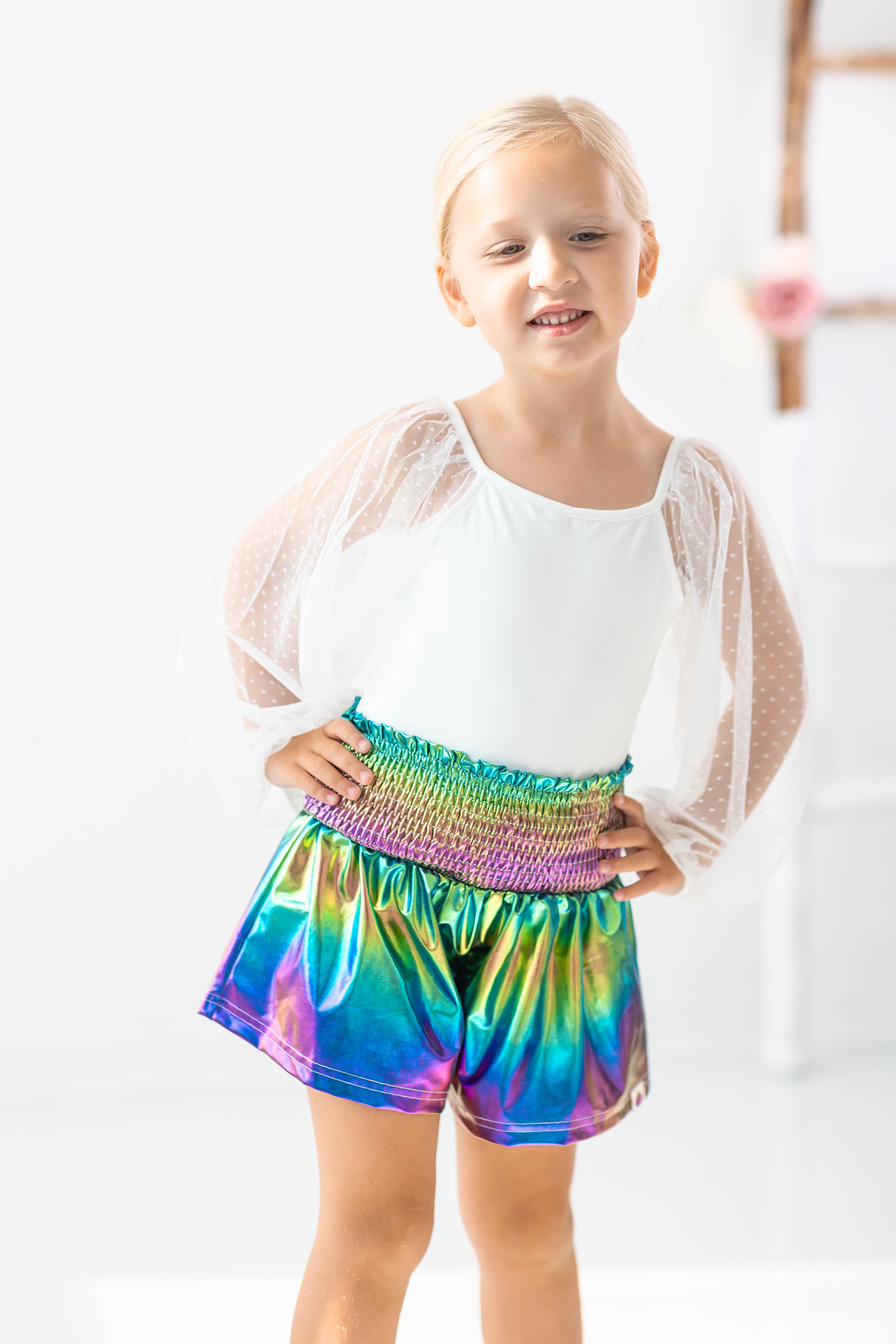 Flowy Metallic Shorts - Mer-Magic