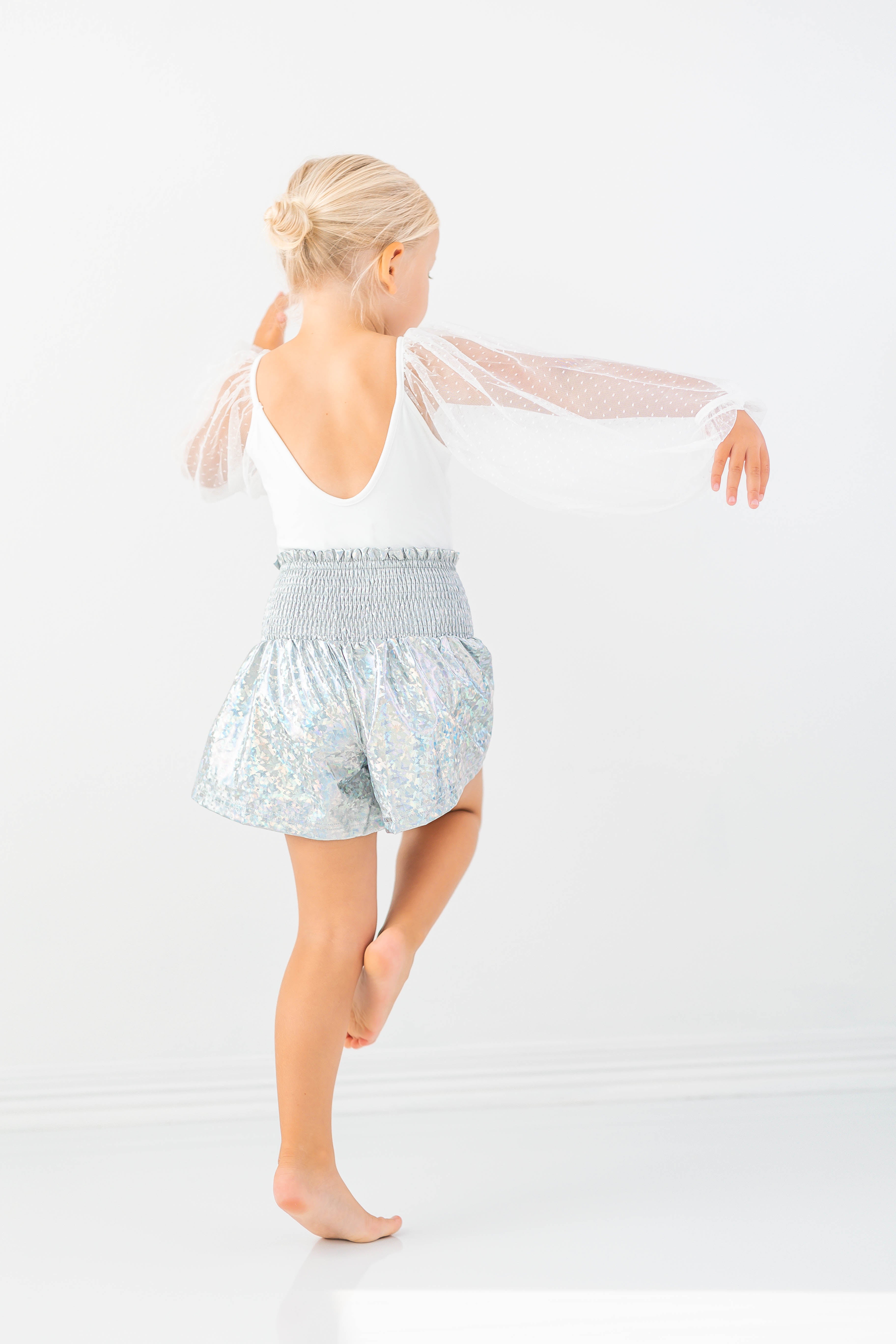 Flowy Metallic Shorts - Disco Ball