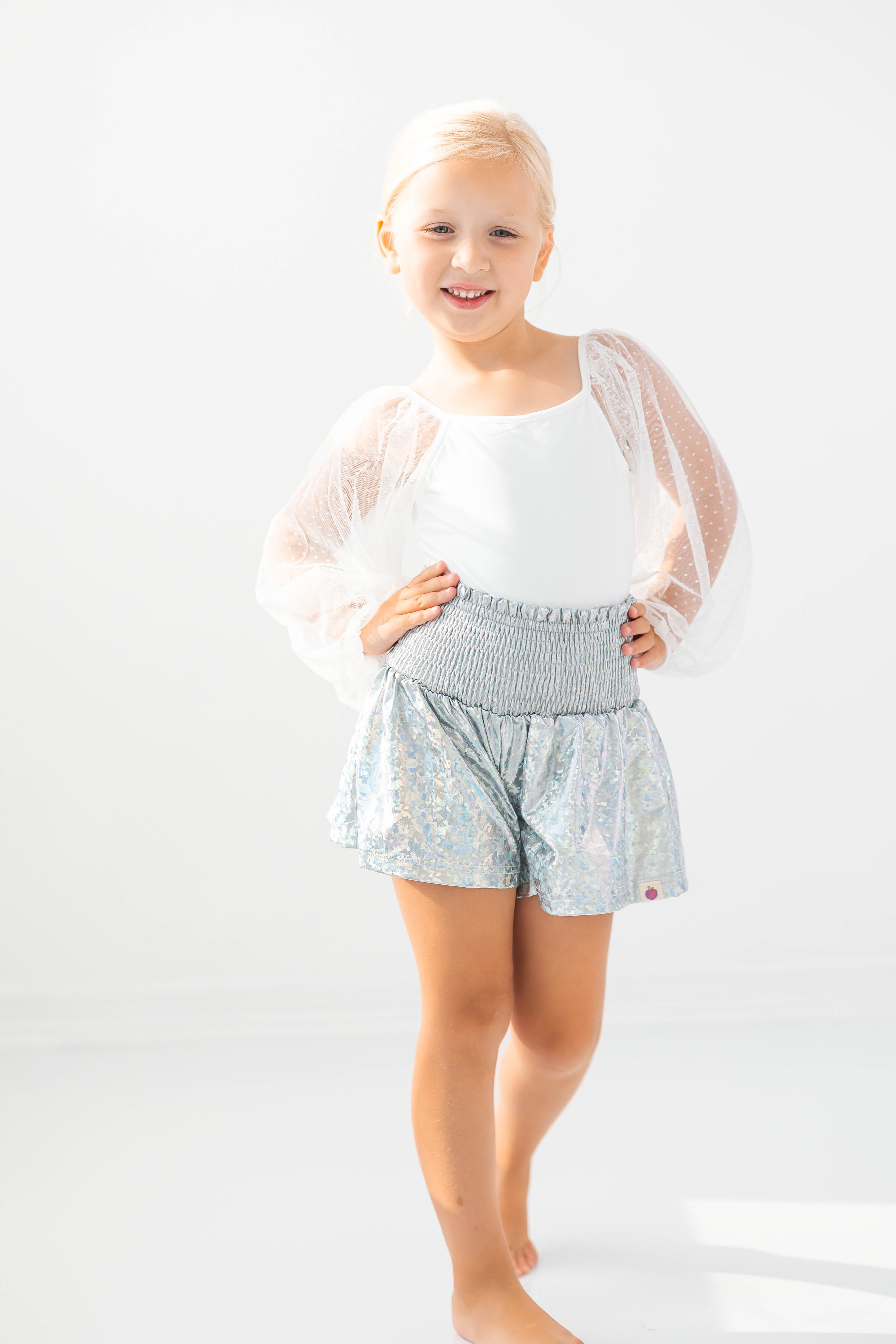 Flowy Metallic Shorts - Disco Ball