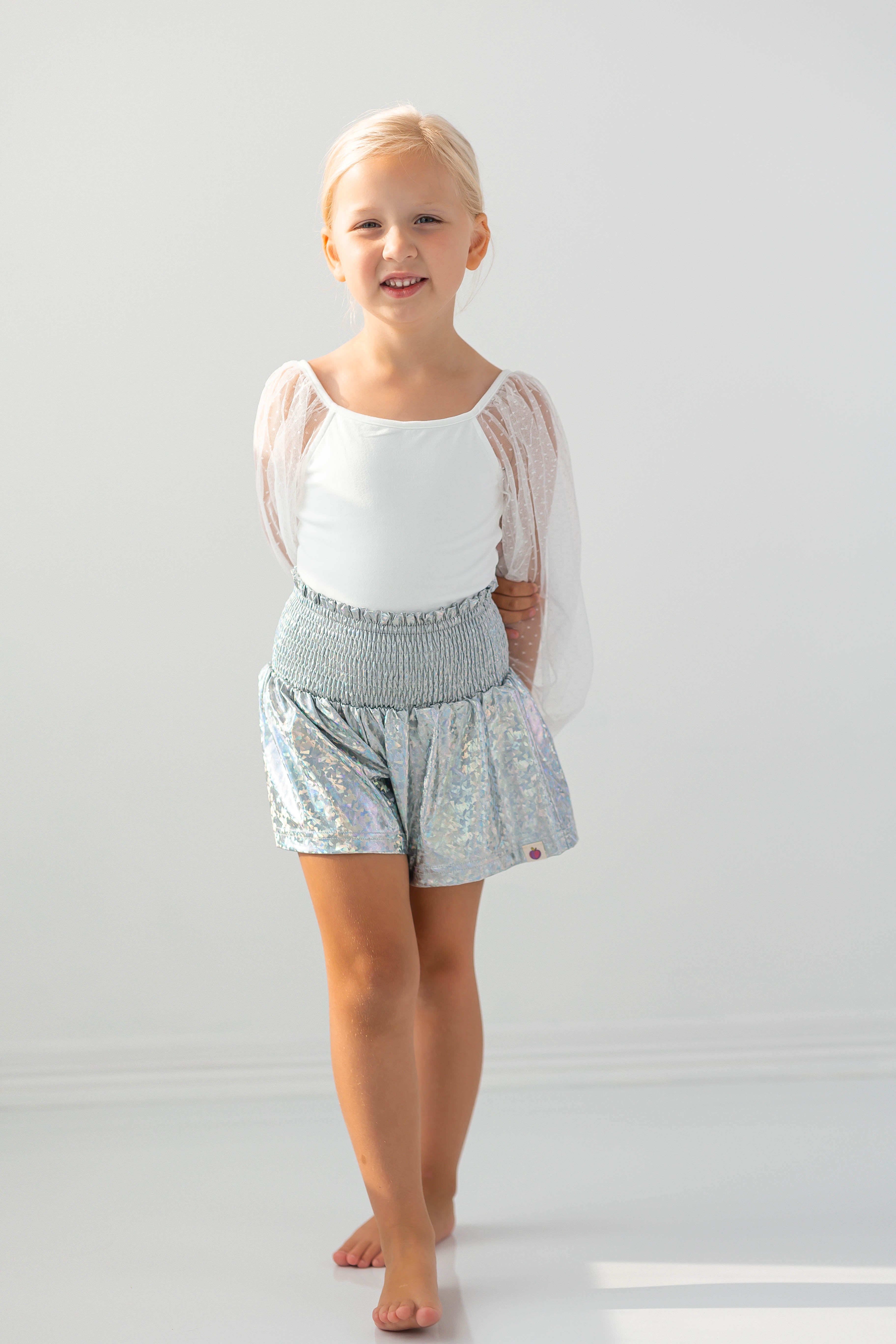 Flowy Metallic Shorts - Disco Ball