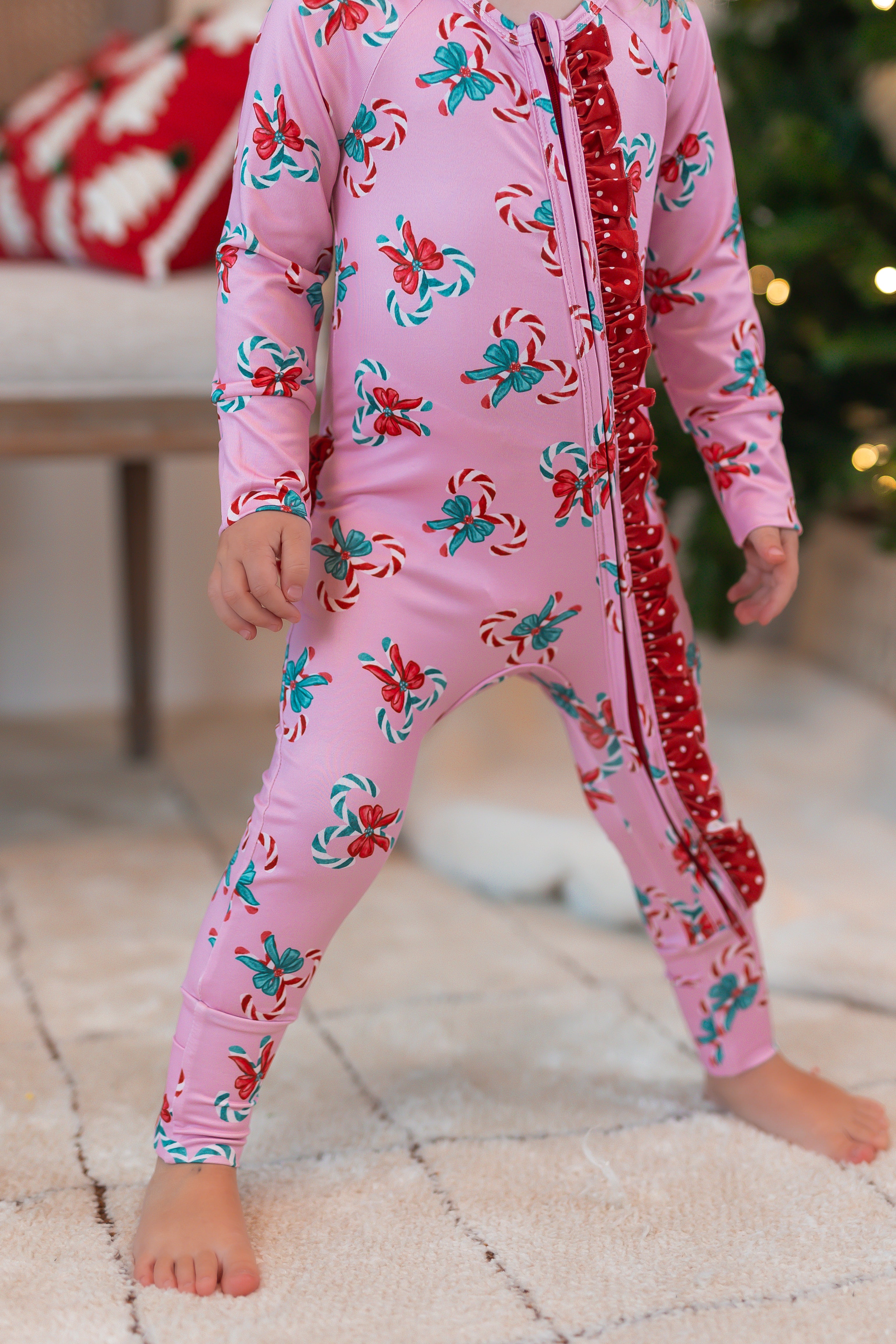 Zipper Loungewear - Pink Peppermint Charm (PRE-ORDER)