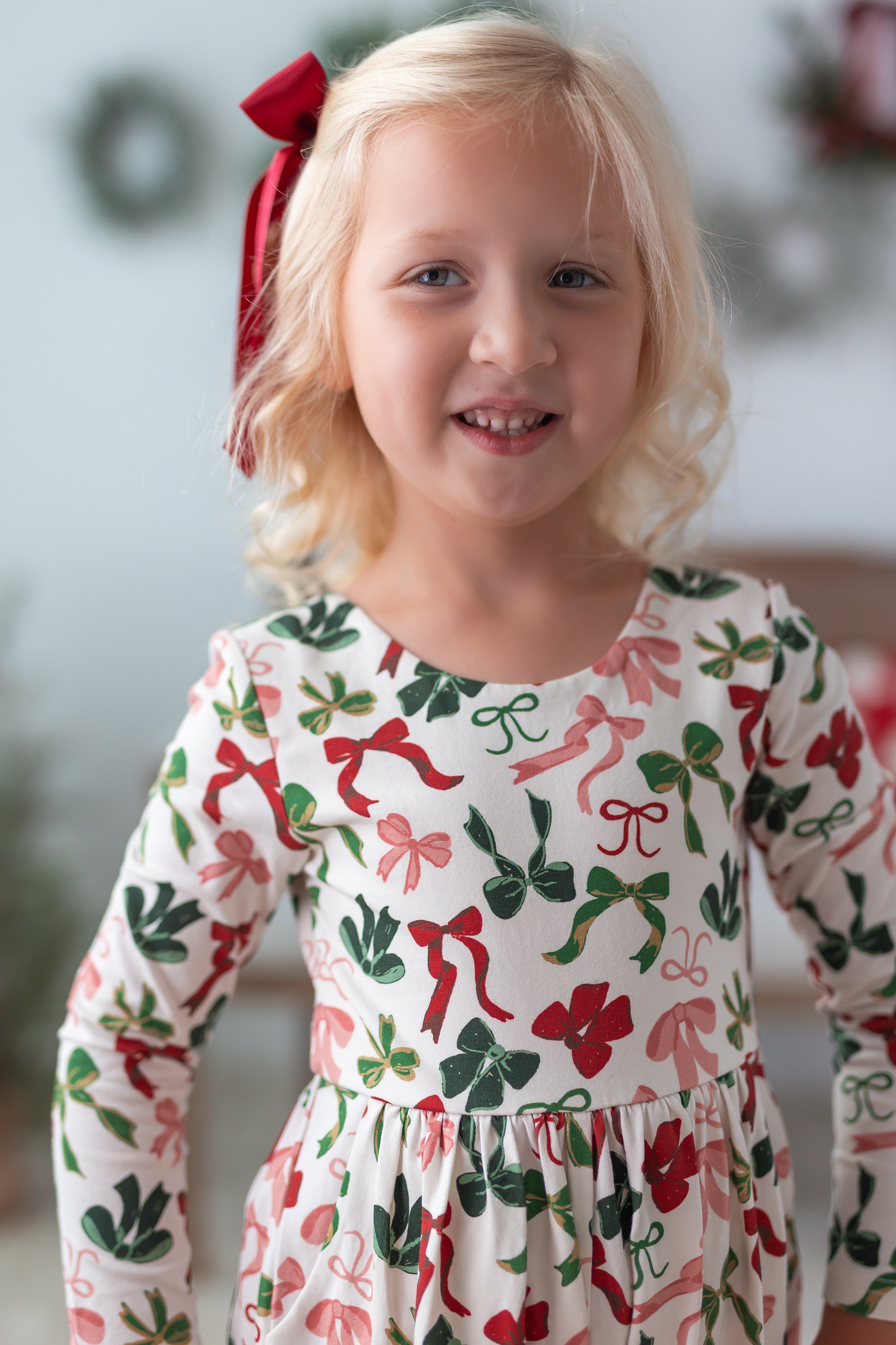 Ivy Romper - Merry Bows (PRE-ORDER)