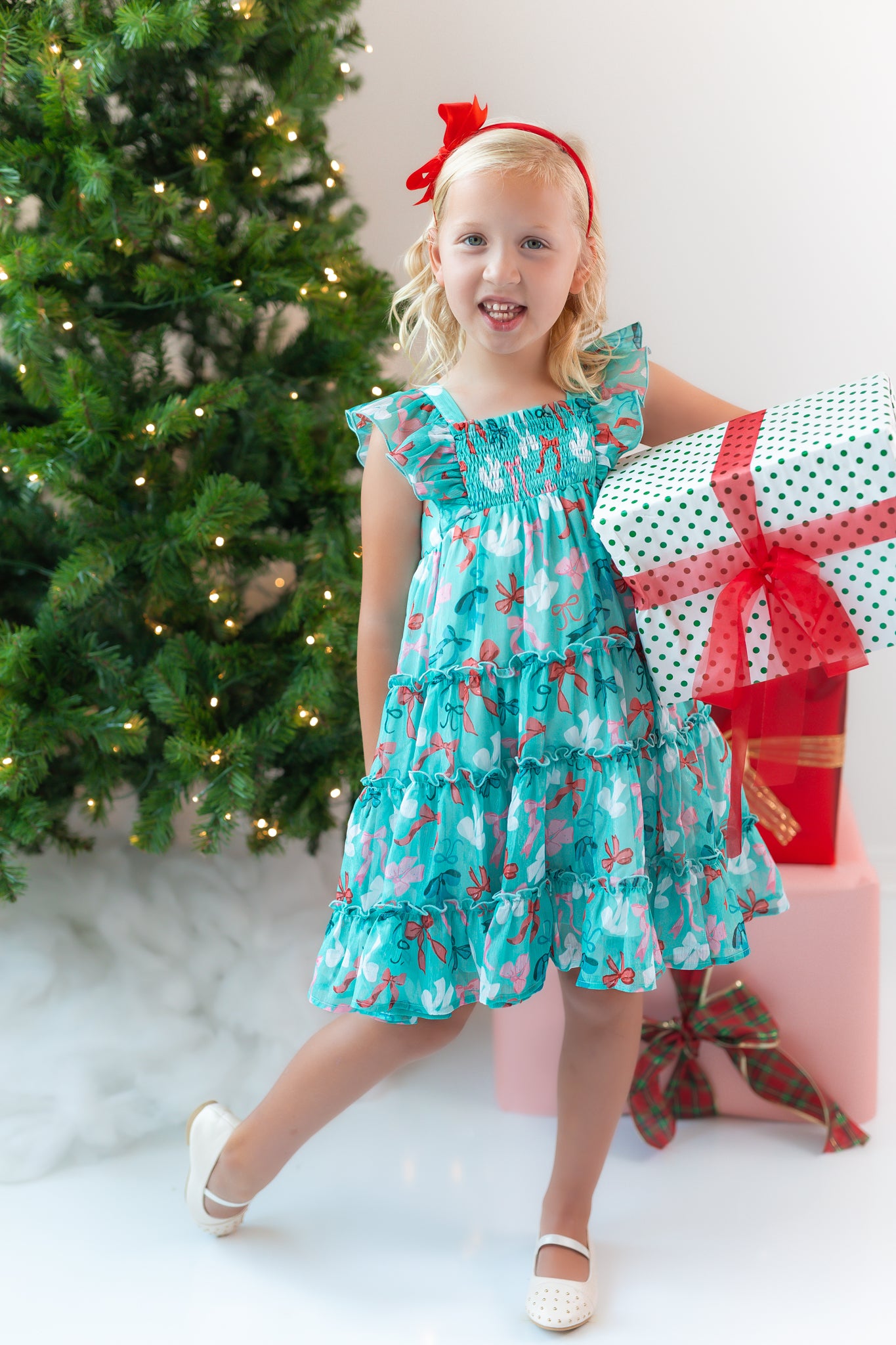 Brielle Shimmer Dress - Merry Bows (Pre-Order)