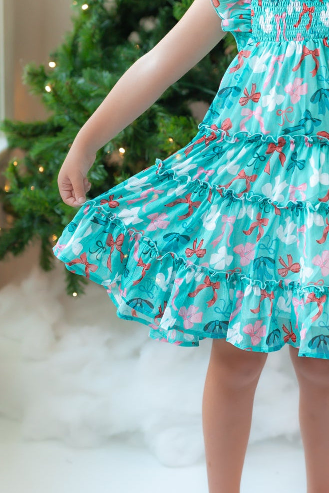 Brielle Shimmer Dress - Merry Bows (Pre-Order)