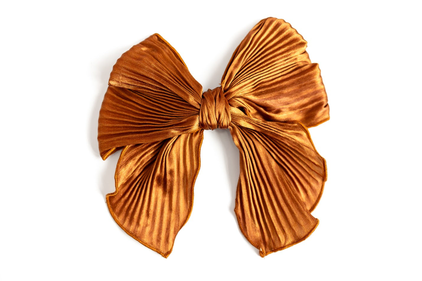 Caramel | Plisse Statement Bow