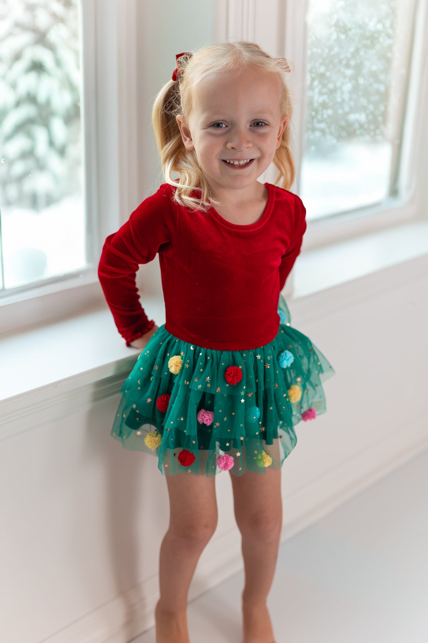 Farrah Velvet Leotard - Twinkle Tree (Pre-Order)