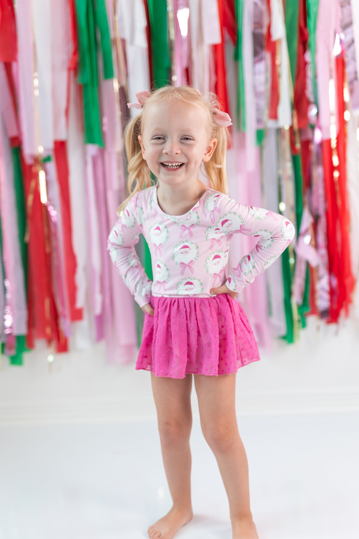 Farrah Clipdot Leotard - Sugarplum Santa (Pre-Order)