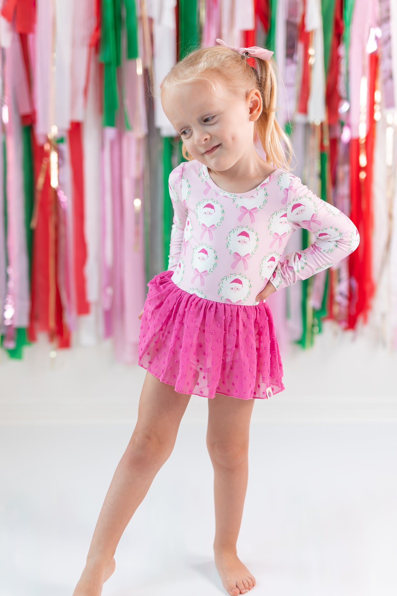Farrah Clipdot Leotard - Sugarplum Santa (Pre-Order)