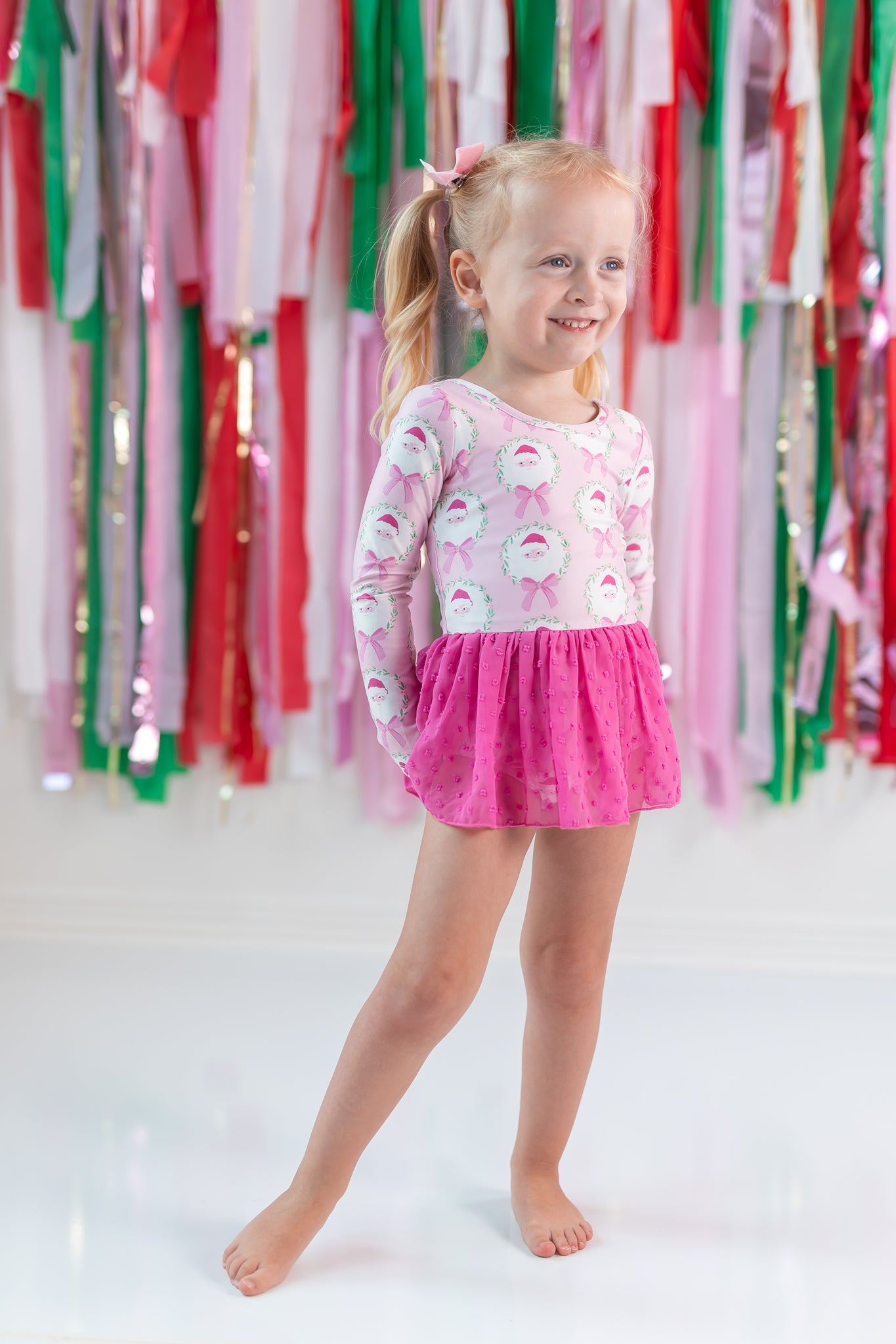 Farrah Clipdot Leotard - Sugarplum Santa (Pre-Order)