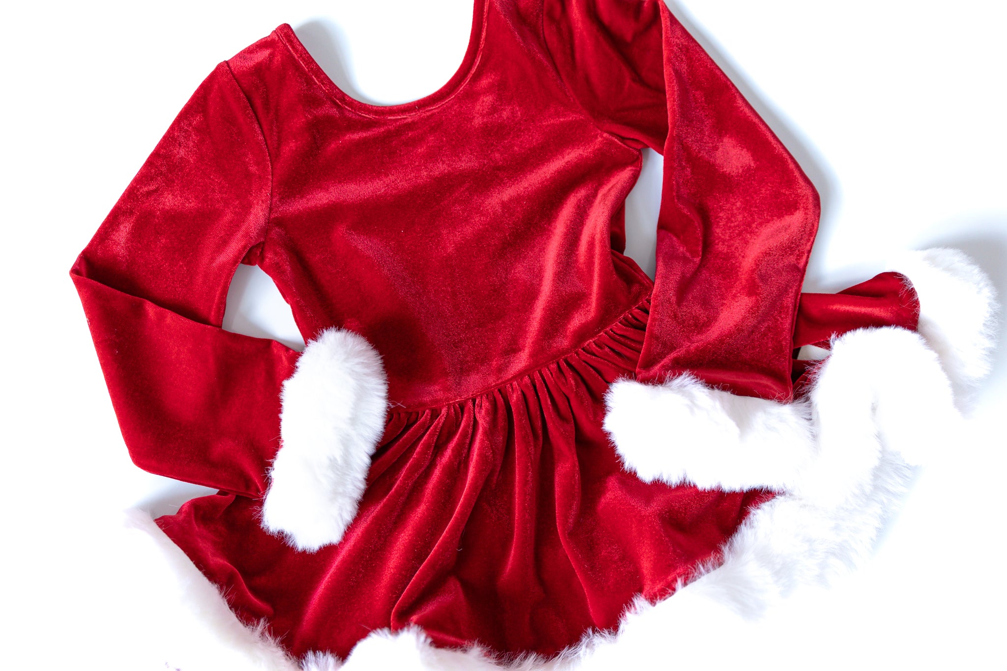 Farrah Velvet Leotard - Miss Claus (Pre-Order)