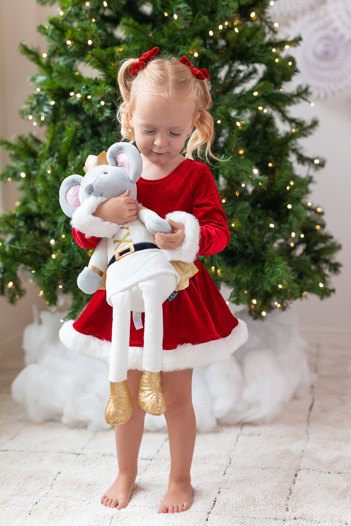 Farrah Velvet Leotard - Miss Claus (Pre-Order)