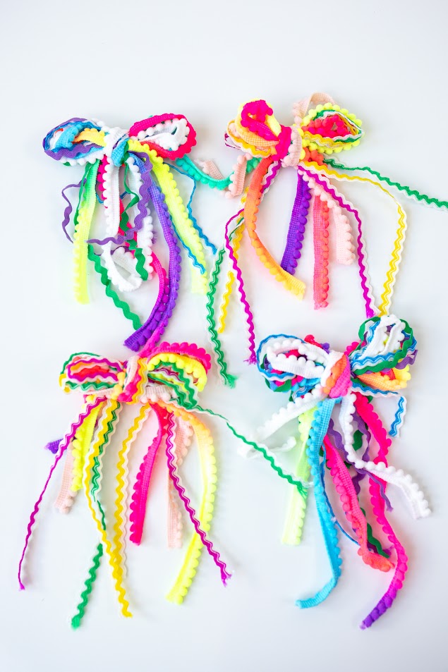 Textured Hair Bow - Candyland