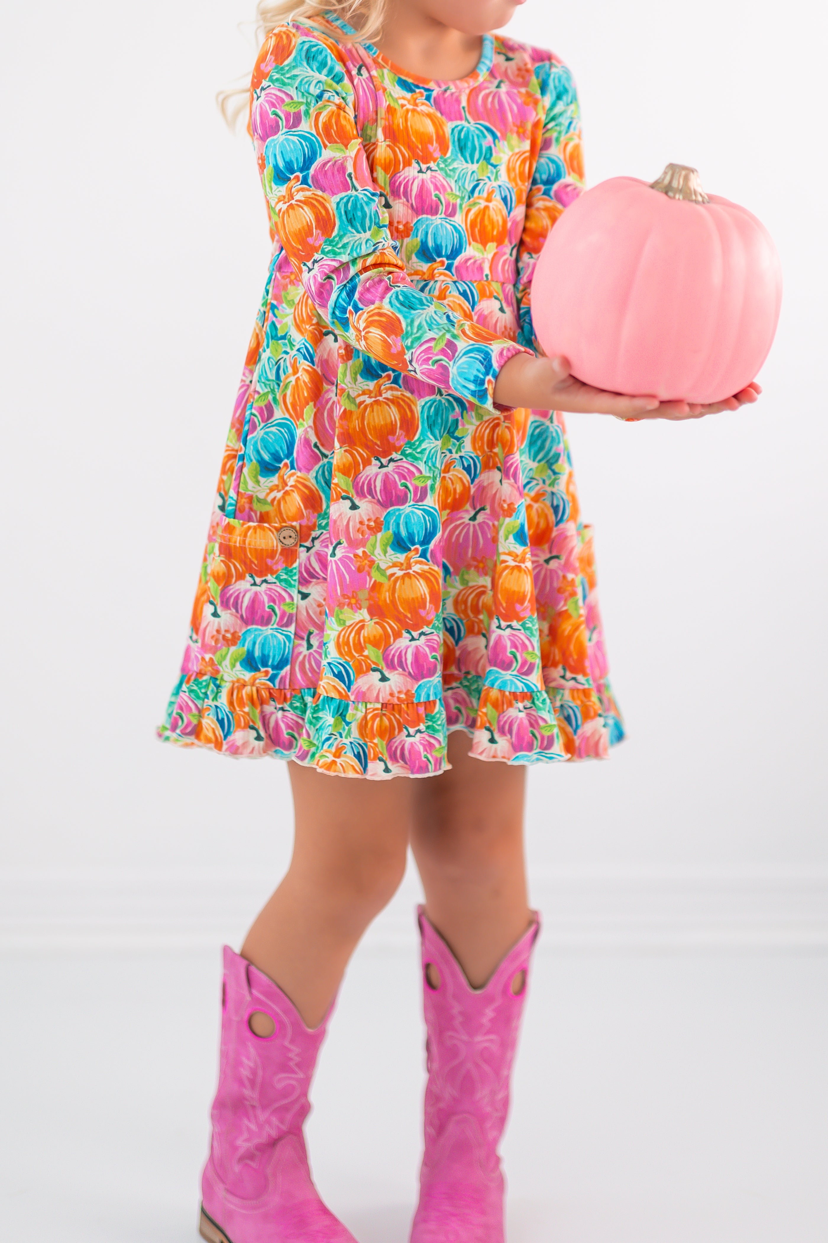 Elara Ribbed Knit Dress - Painted Pumpkin (PRE-ORDER)