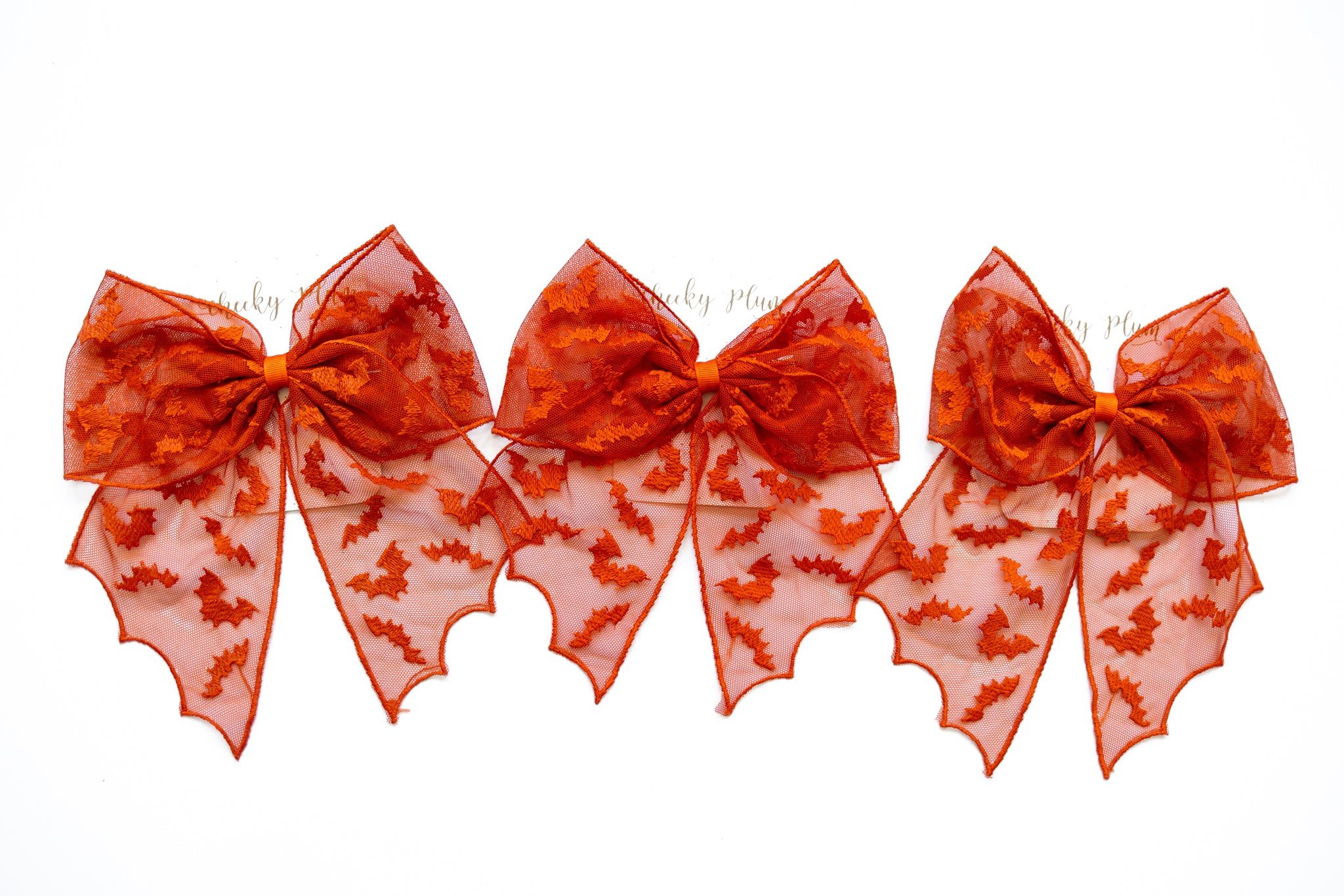 Mesh Bow - Spooky Lace