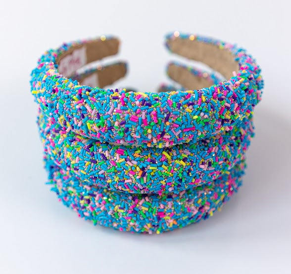 Beaded Headband - Blue Sprinkles