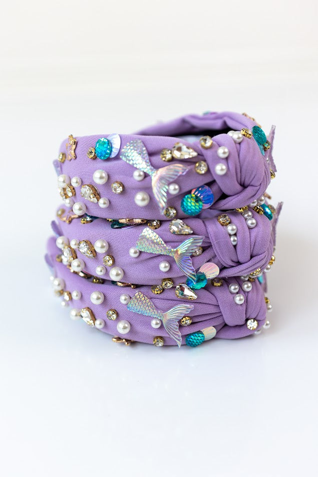 Beaded Headband - Mermaid (Purple)