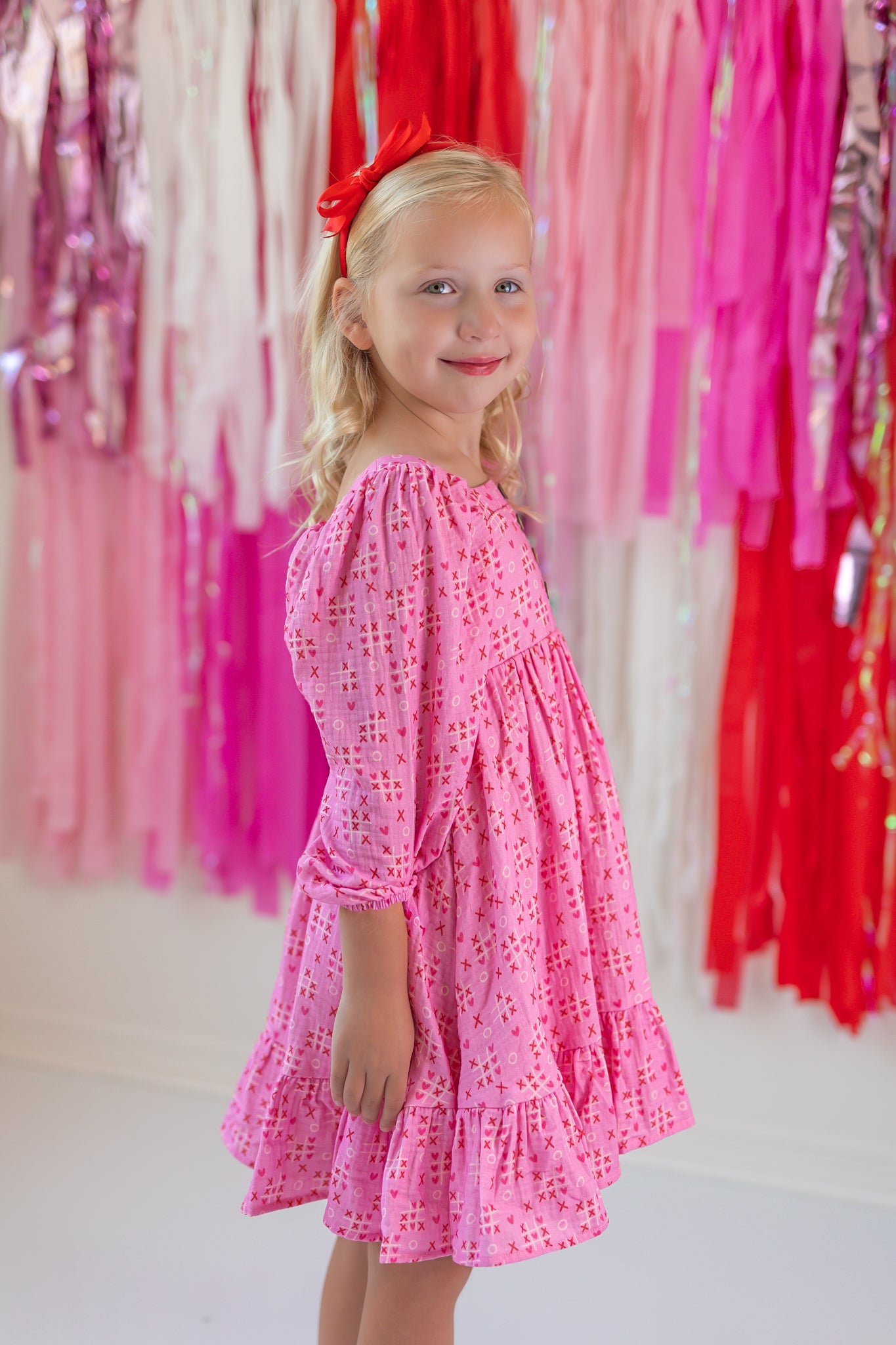 Puff Sleeve Gauze Dress -XOXO