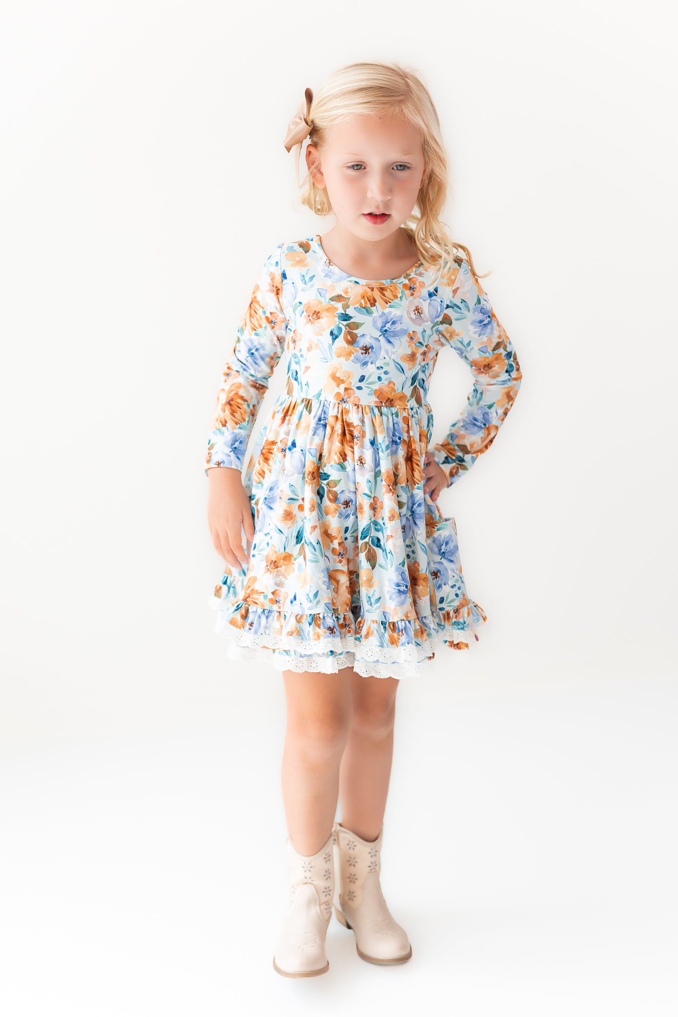 Myra Knit Dress - Azure & Amber