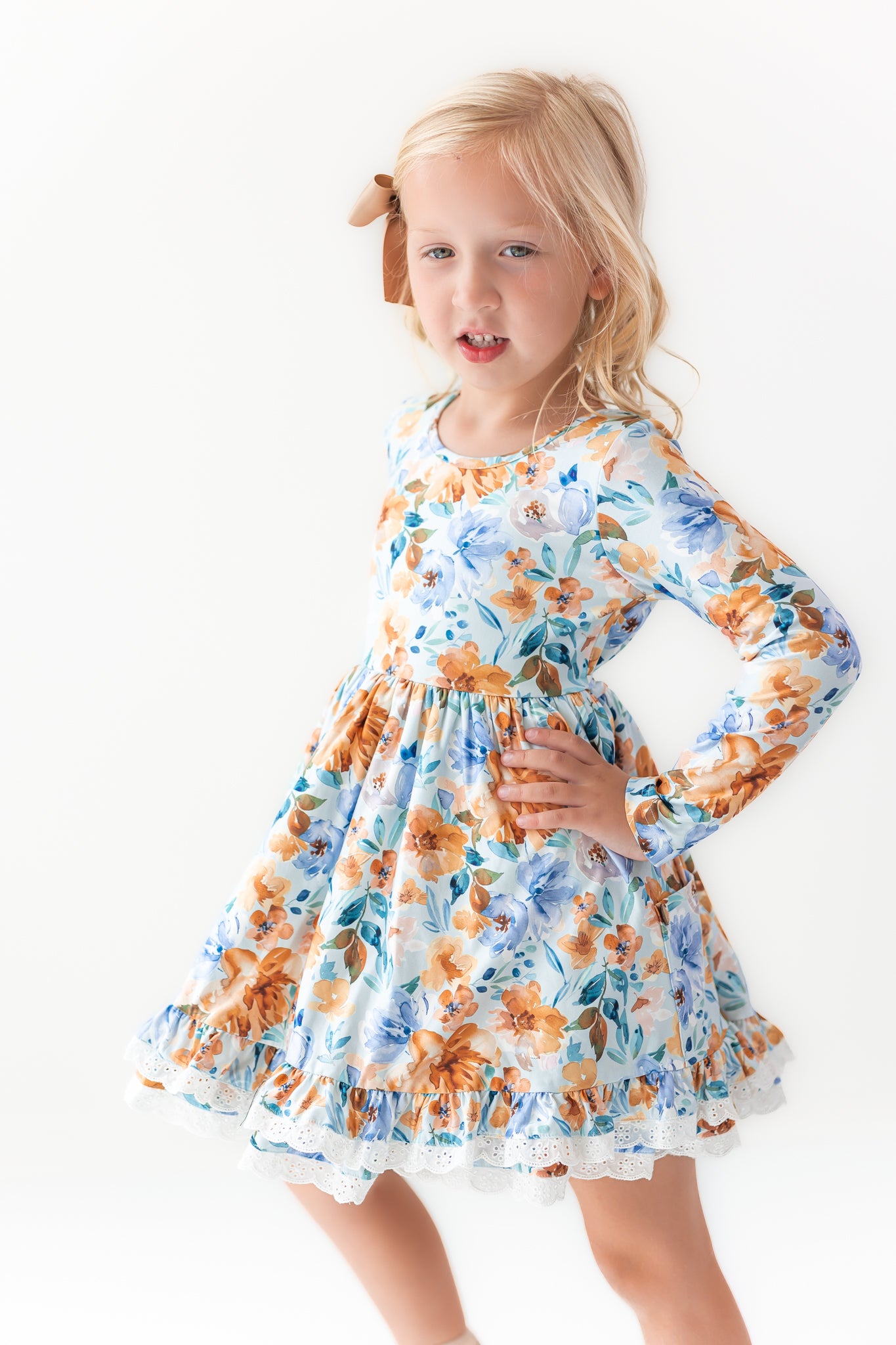 Myra Knit Dress - Azure & Amber