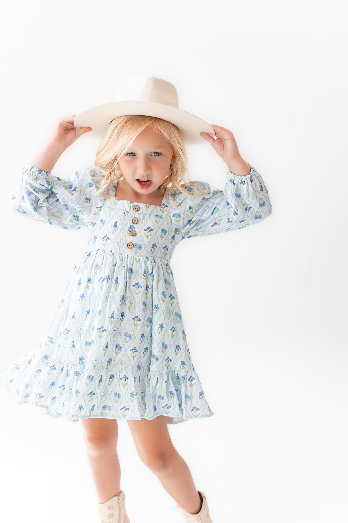 Puff Sleeve Gauze Dress - Skyloom