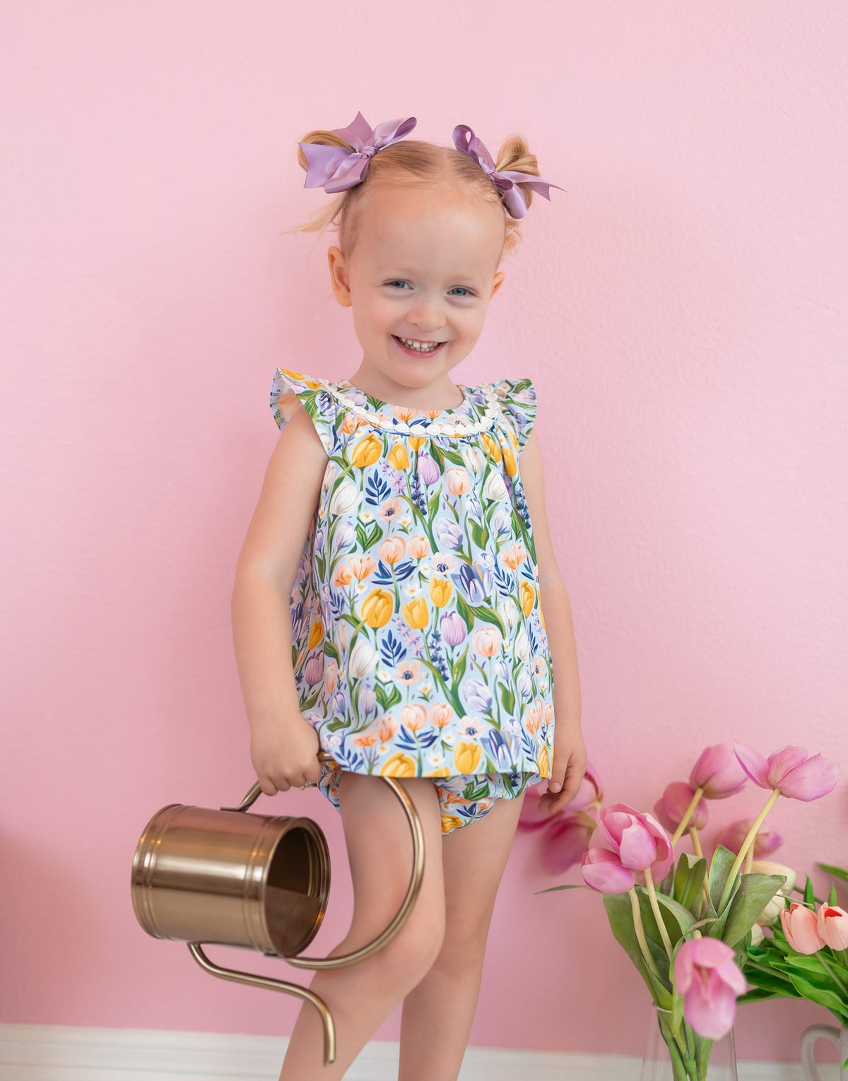 Tis the Season Plaid Ruffle Trim Bubble Romper