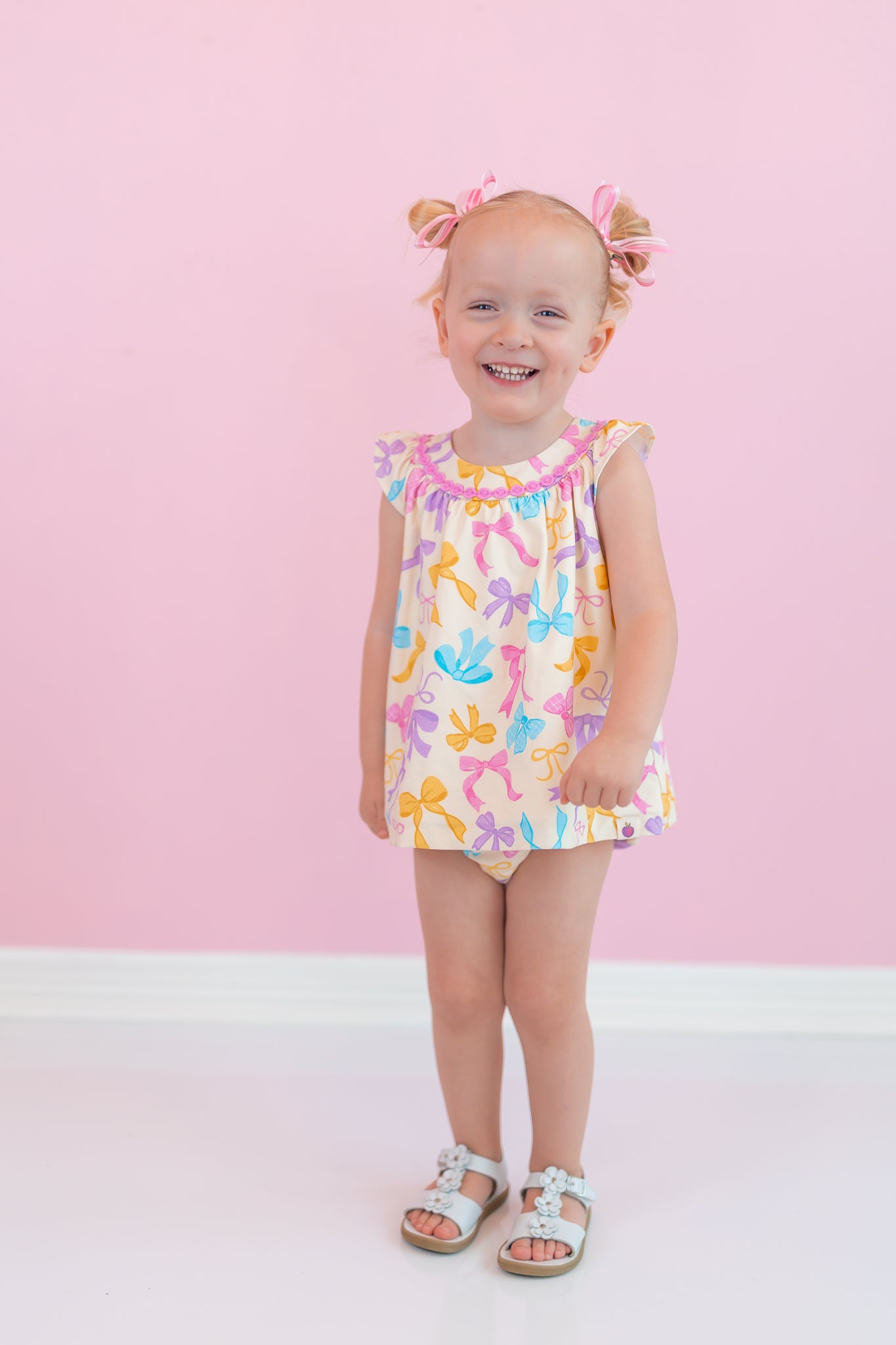 Sage Bubble Romper - Bow Bliss (Pre-Order)