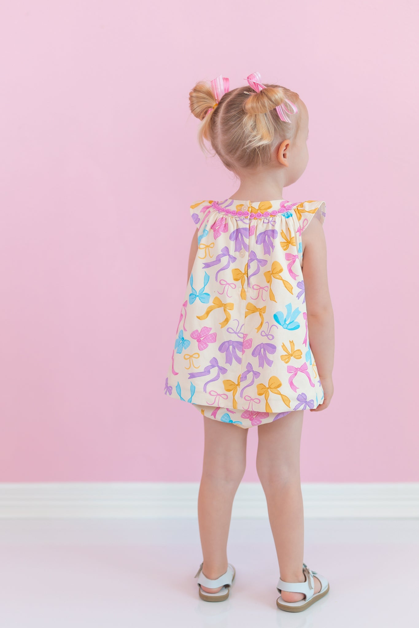 Sage Bubble Romper - Bow Bliss (Pre-Order)