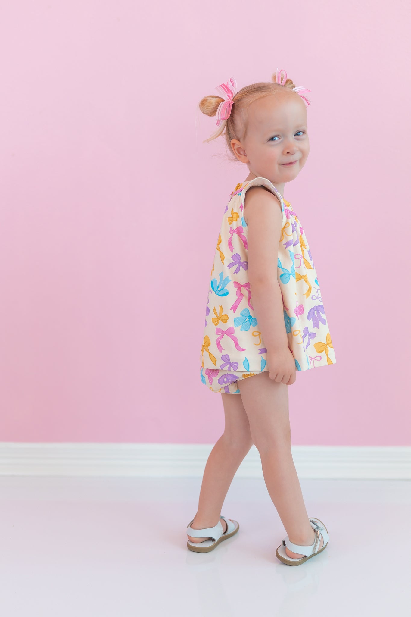 Sage Bubble Romper - Bow Bliss (Pre-Order)