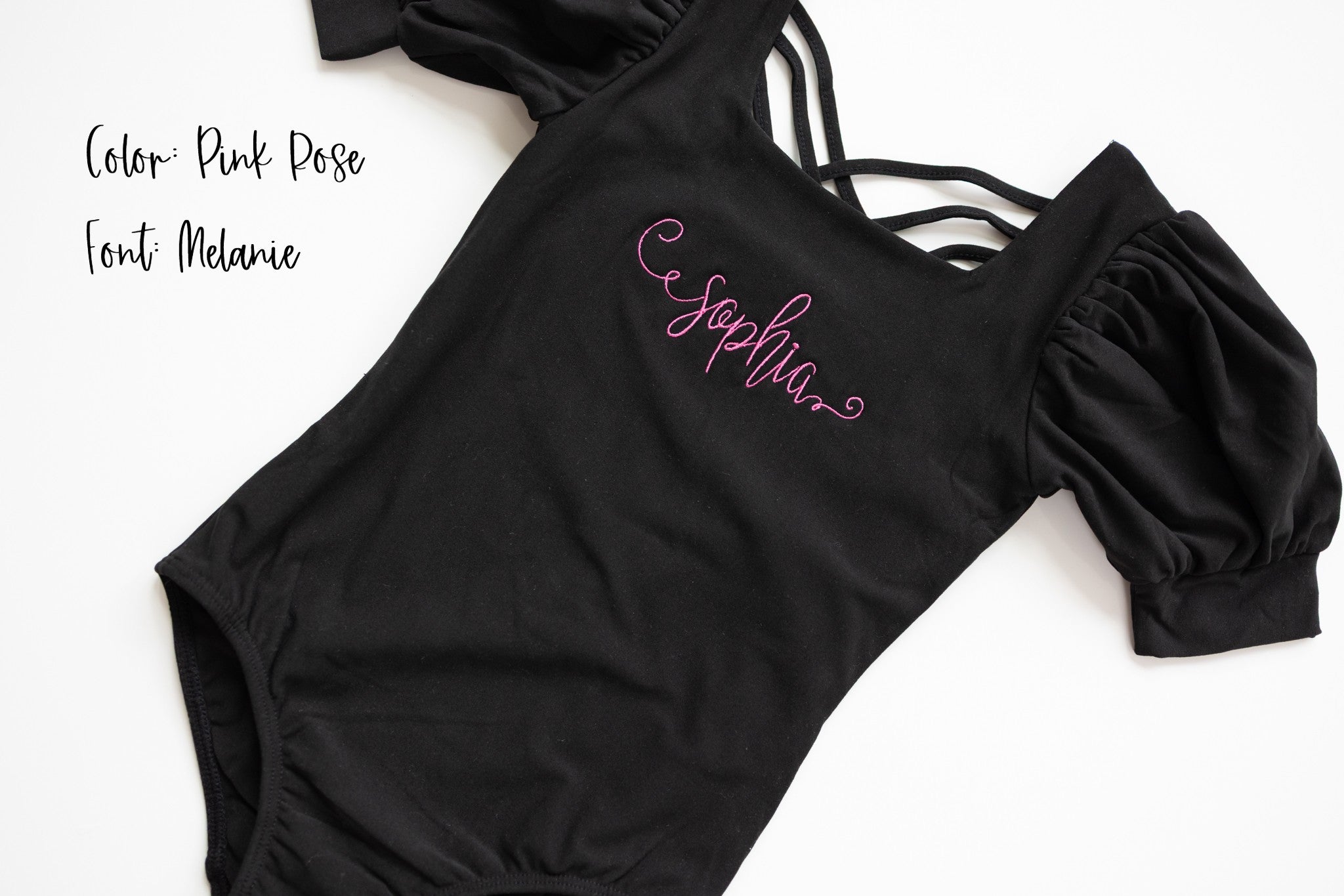 Puff Sleeve Leotard - Black Magic