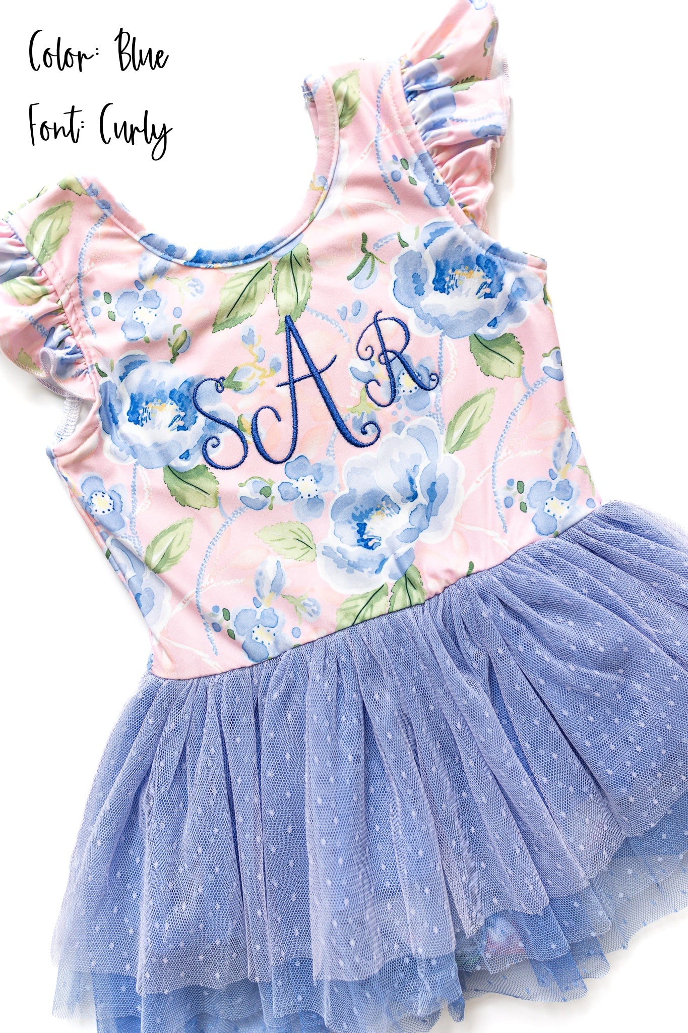 Farrah Tiered Leotard - Blush & Bloom