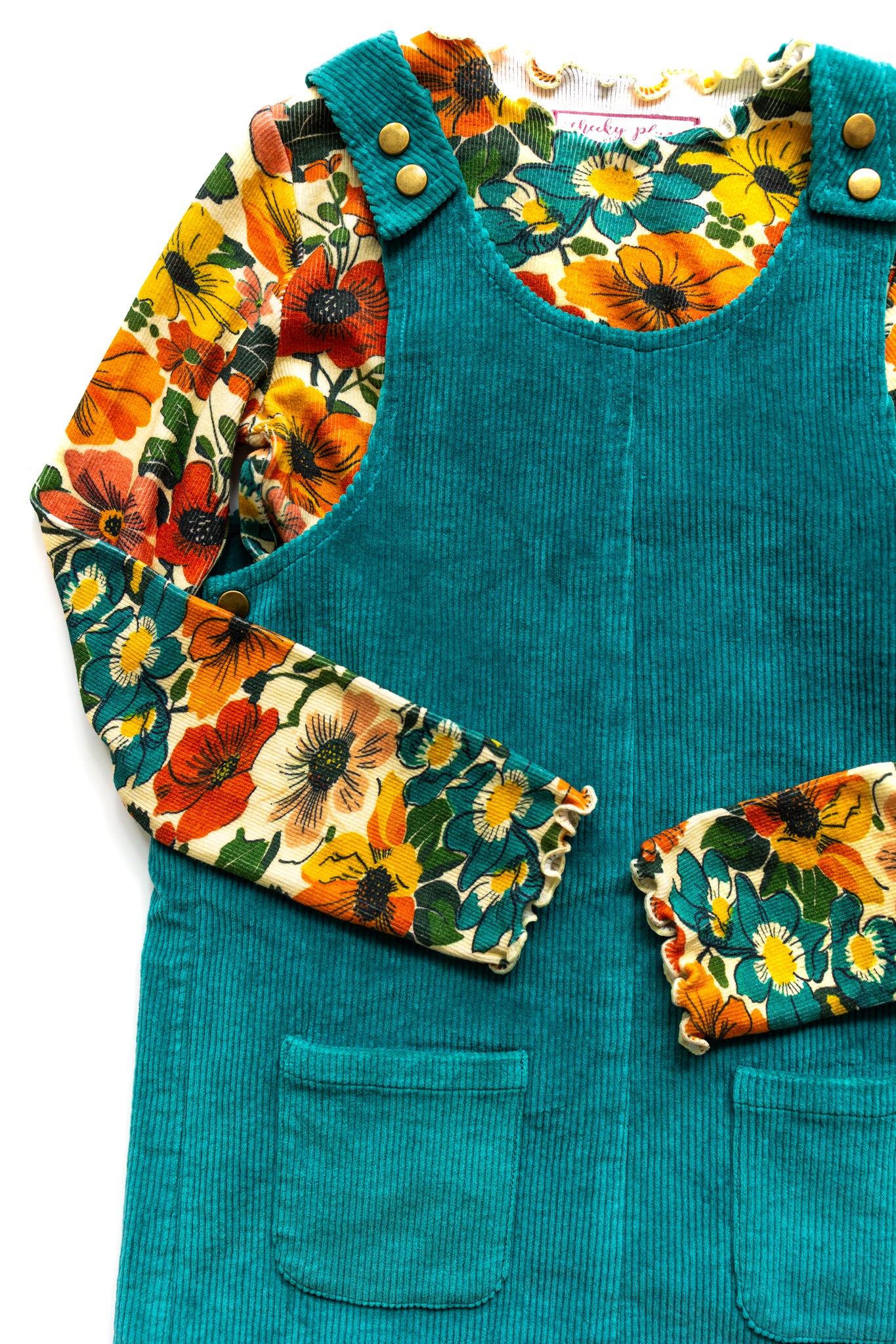 Parker Corduroy Jumper Set - Teal Revival