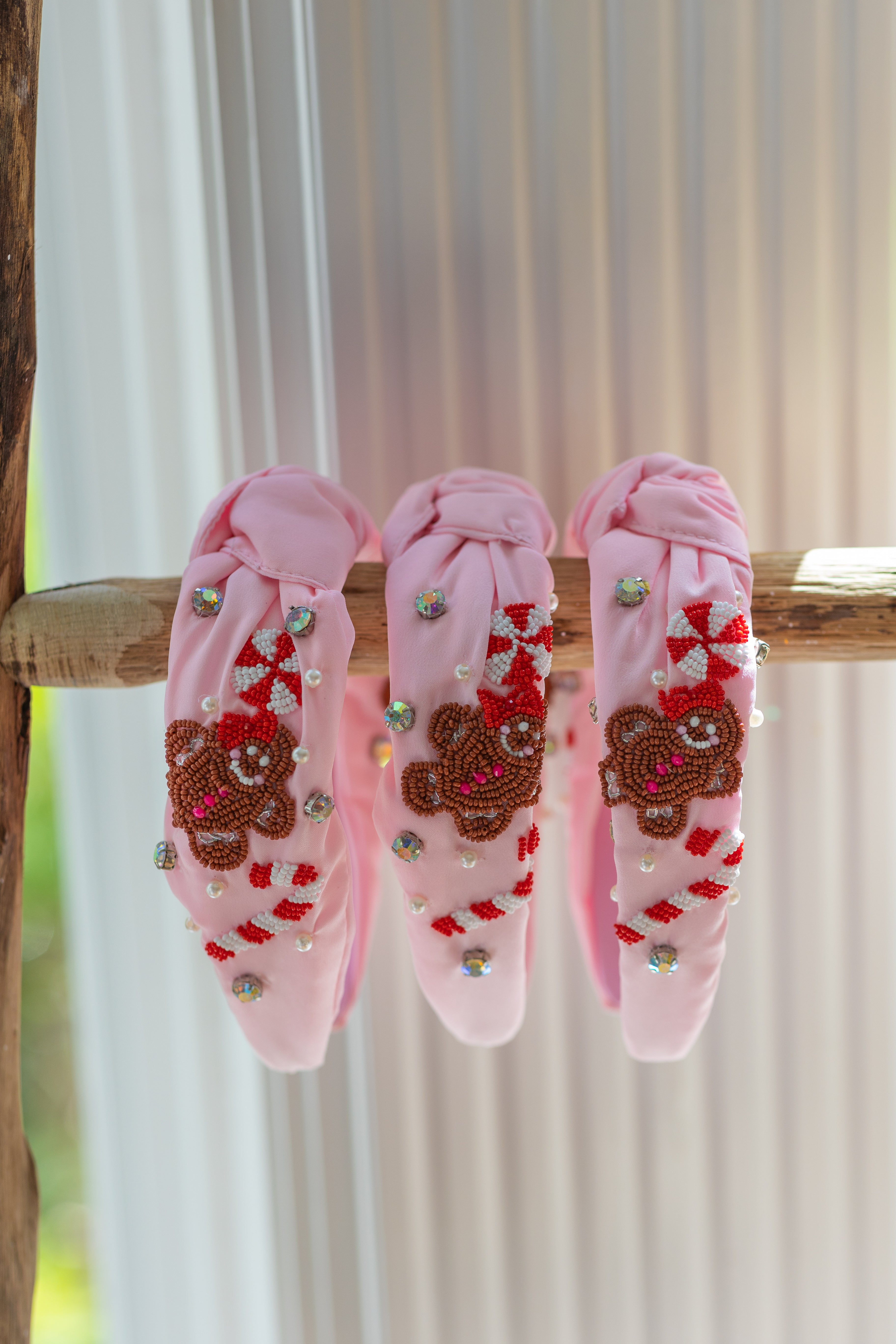 Beaded Headband - Gingerbread